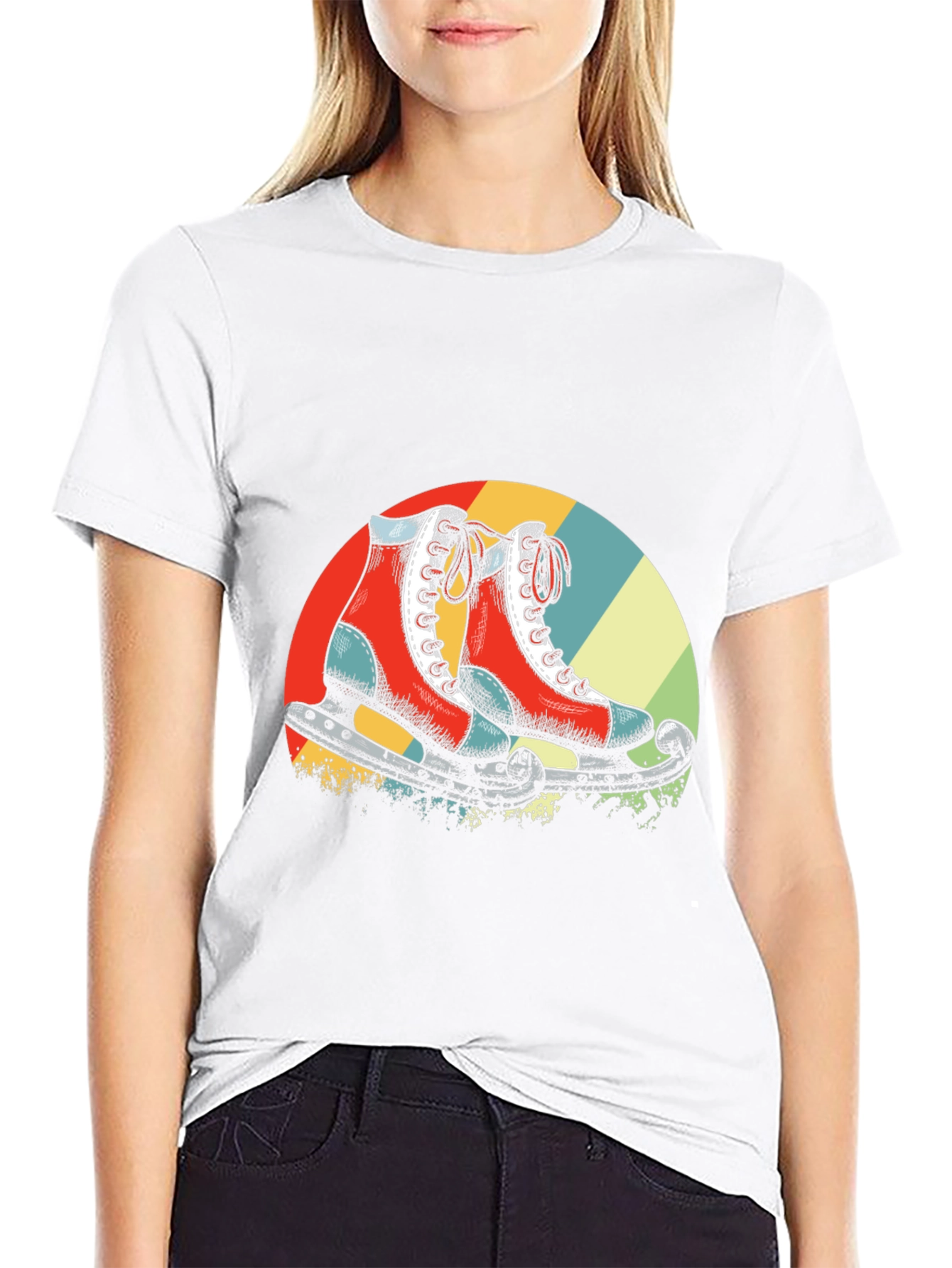 Retro Ice Skates Graphic Tee
