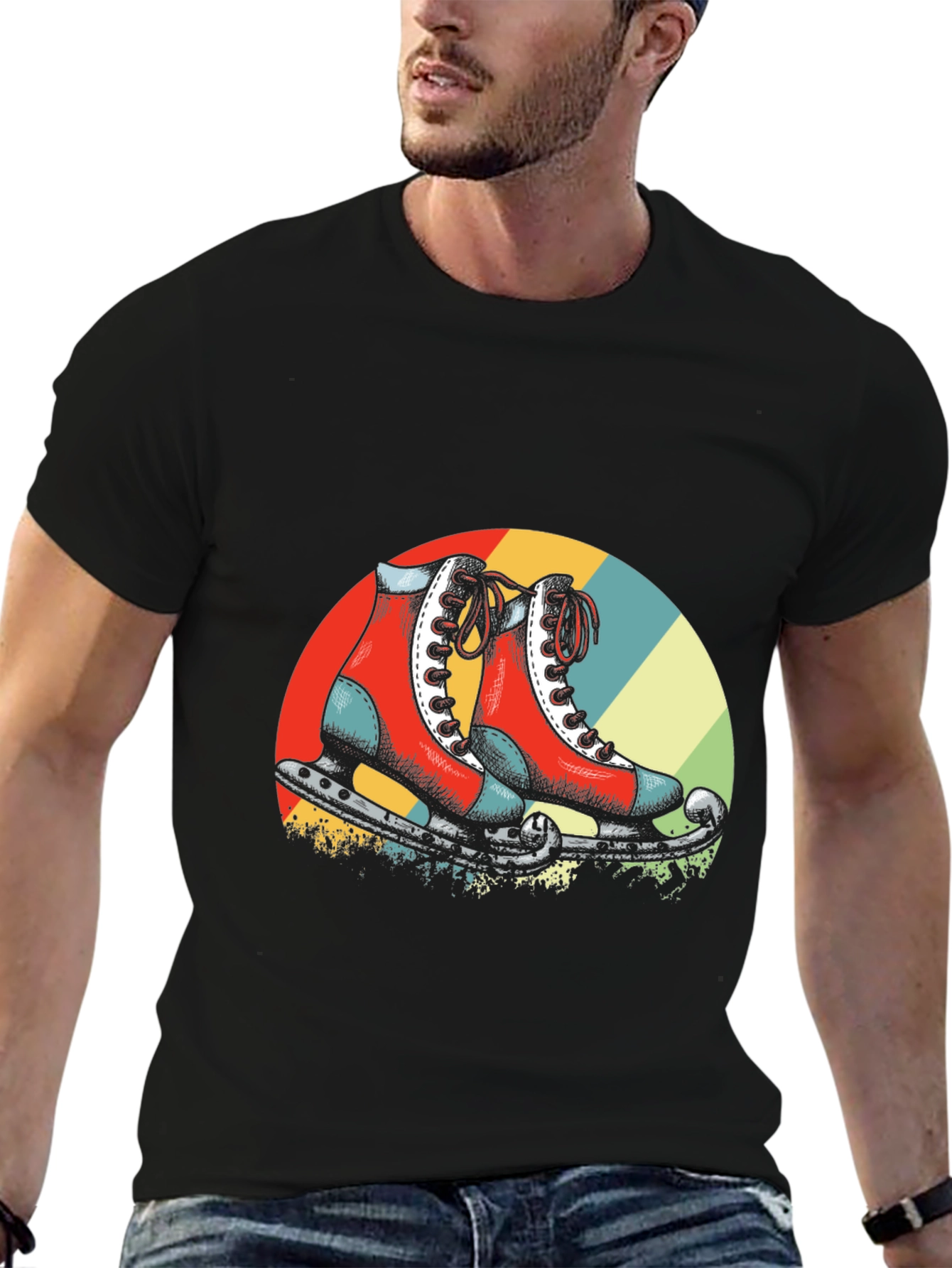 Retro Ice Skates Graphic Tee