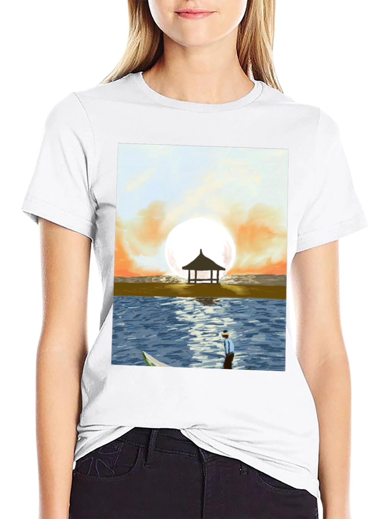 Sunset Beach Graphic Tee - Stylish Mens T-Shirt