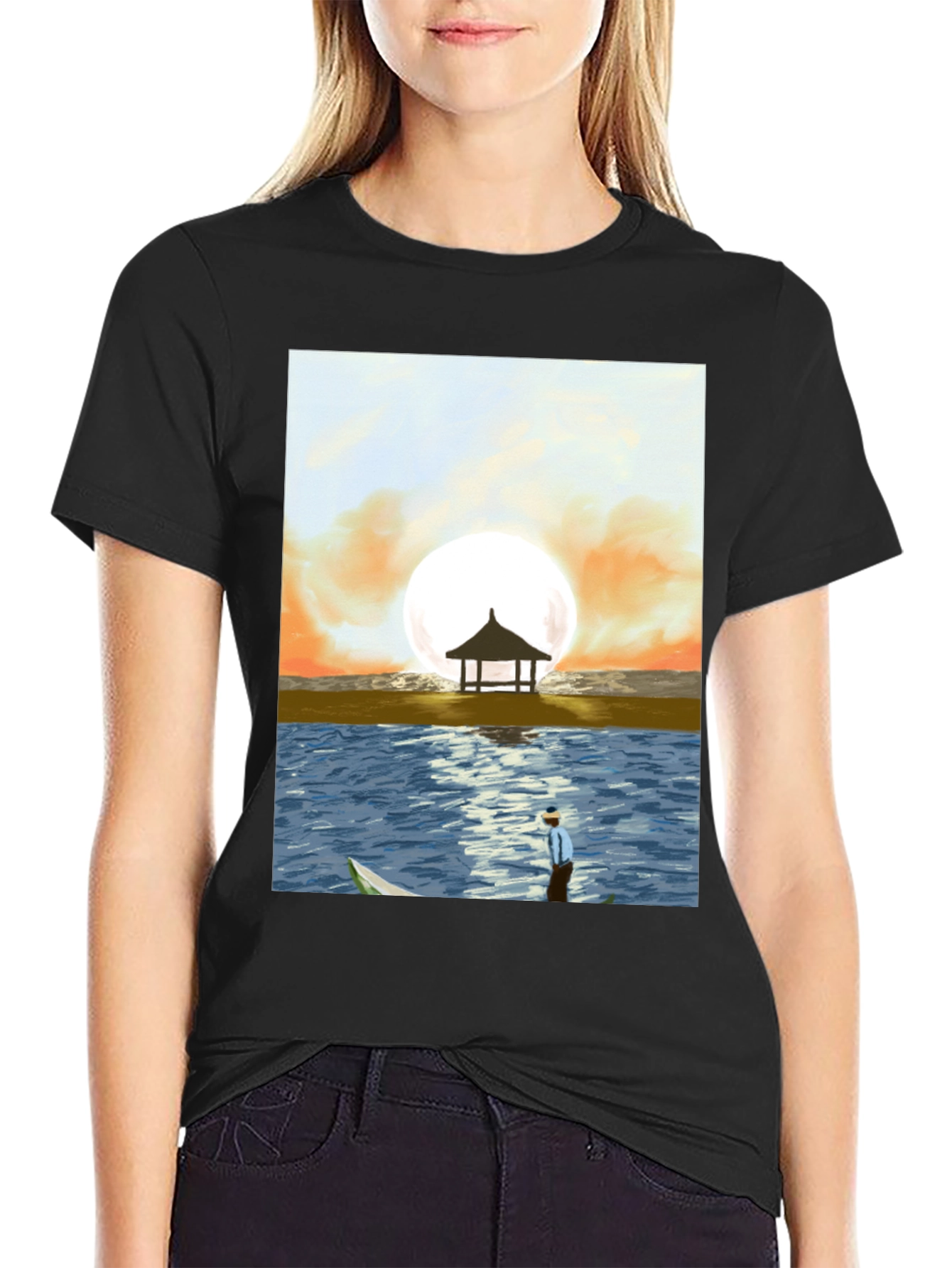 Sunset Beach Graphic Tee - Stylish Mens T-Shirt