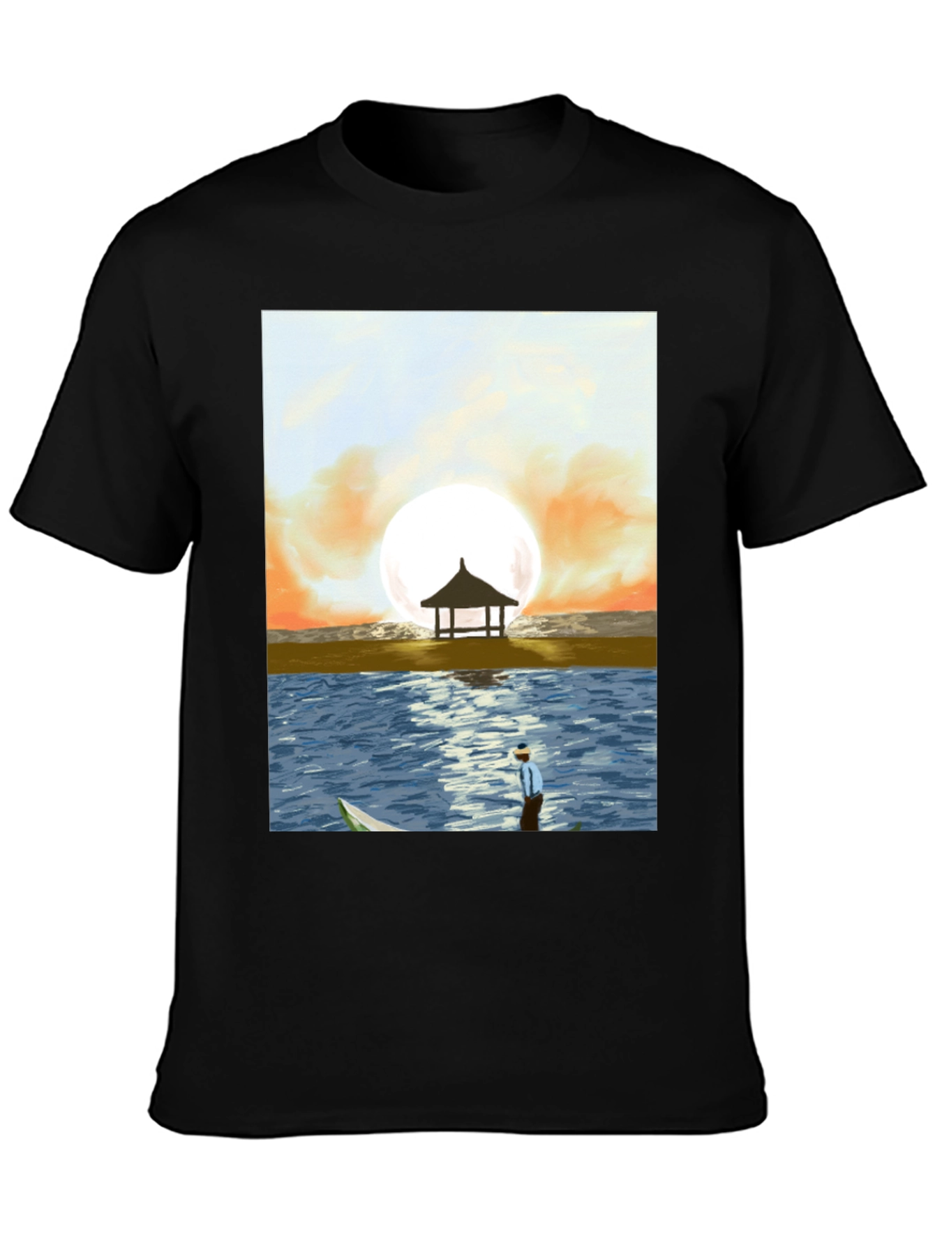 Sunset Beach Graphic Tee - Stylish Mens T-Shirt