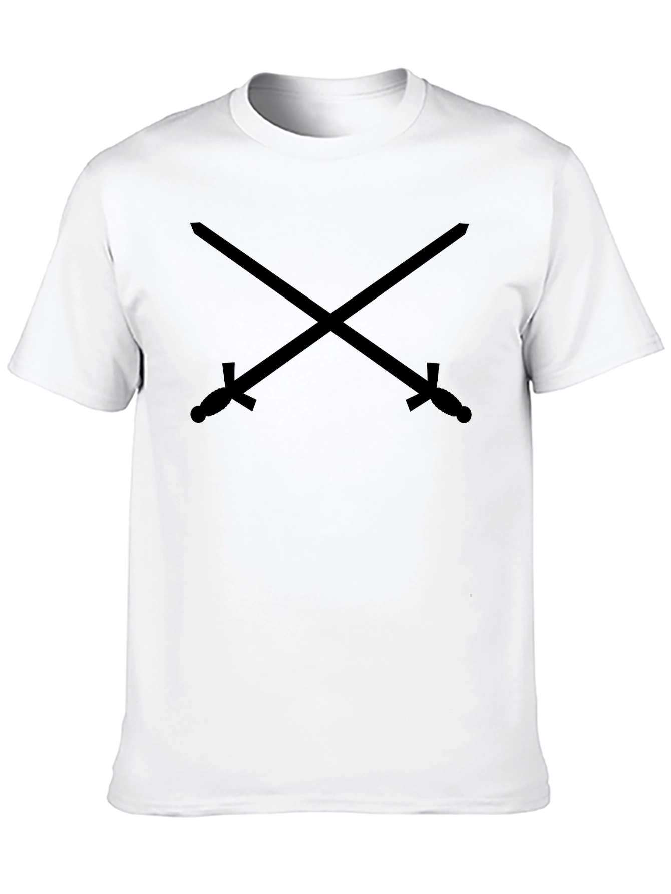 Crossed Swords Graphic Black T-Shirt