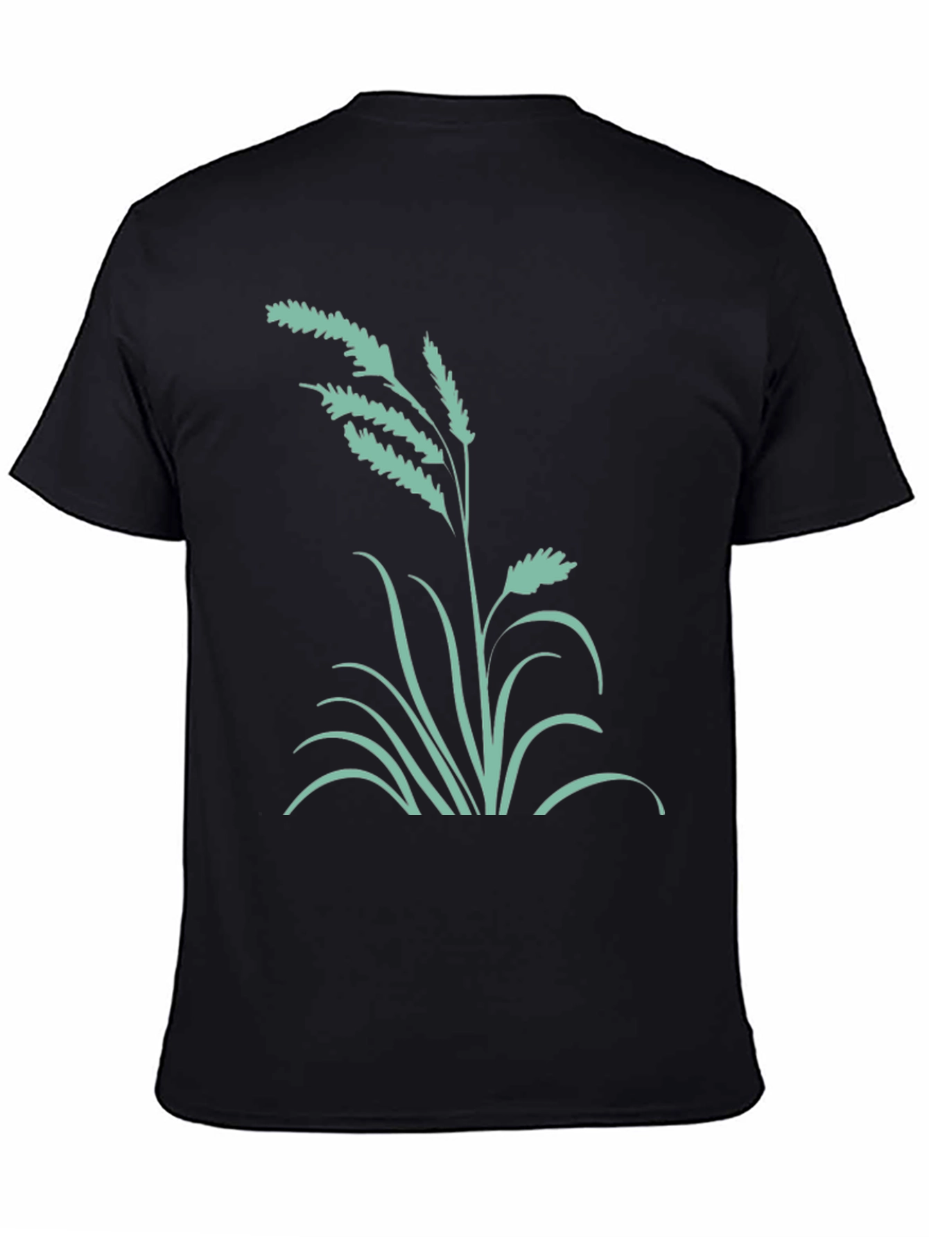 Black Tee with Floral Graphic Design