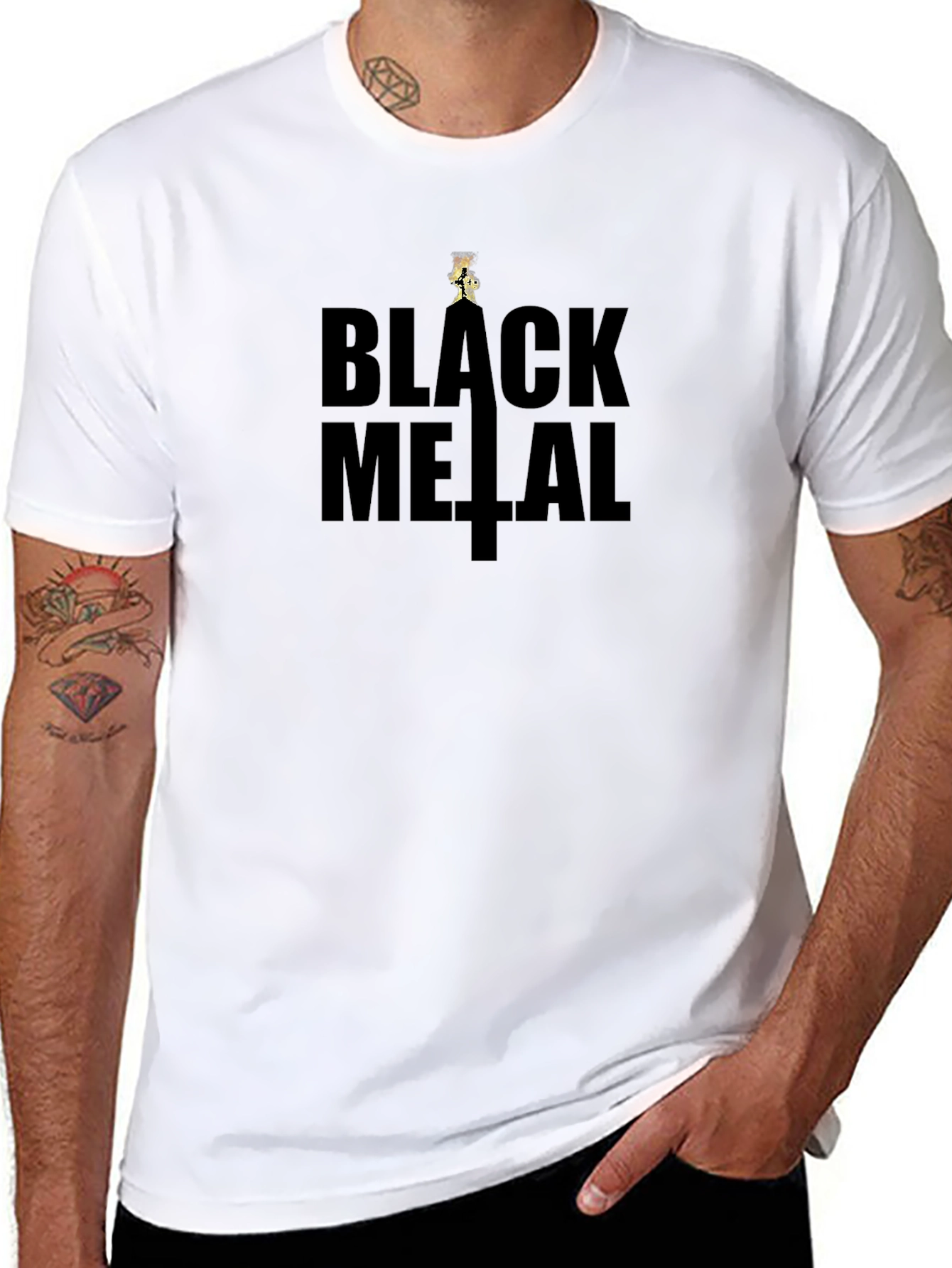 Black Metal Graphic T-Shirt - Dark Aesthetic Tee