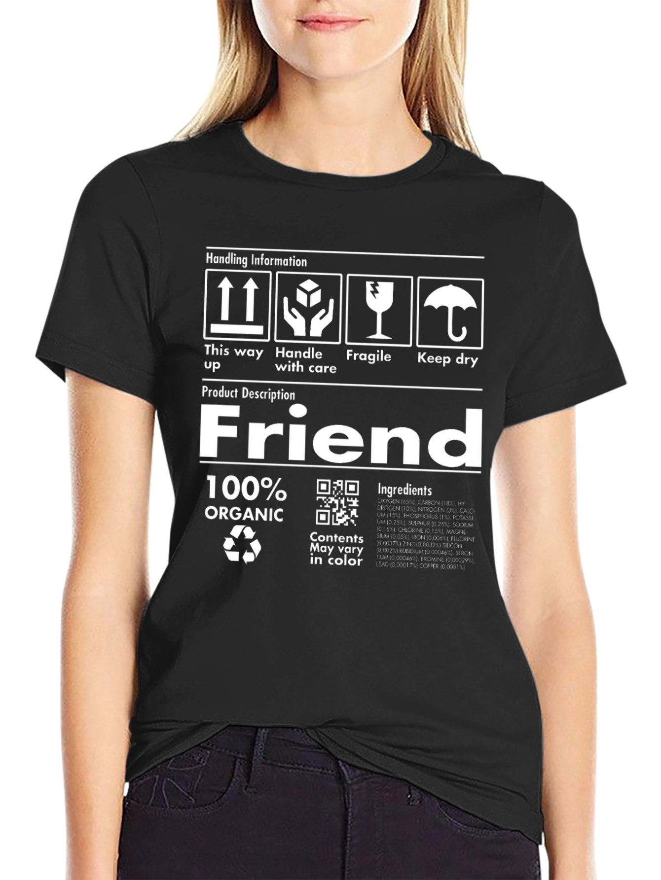 Humorous Friend Organic Cotton Graphic T-Shirt