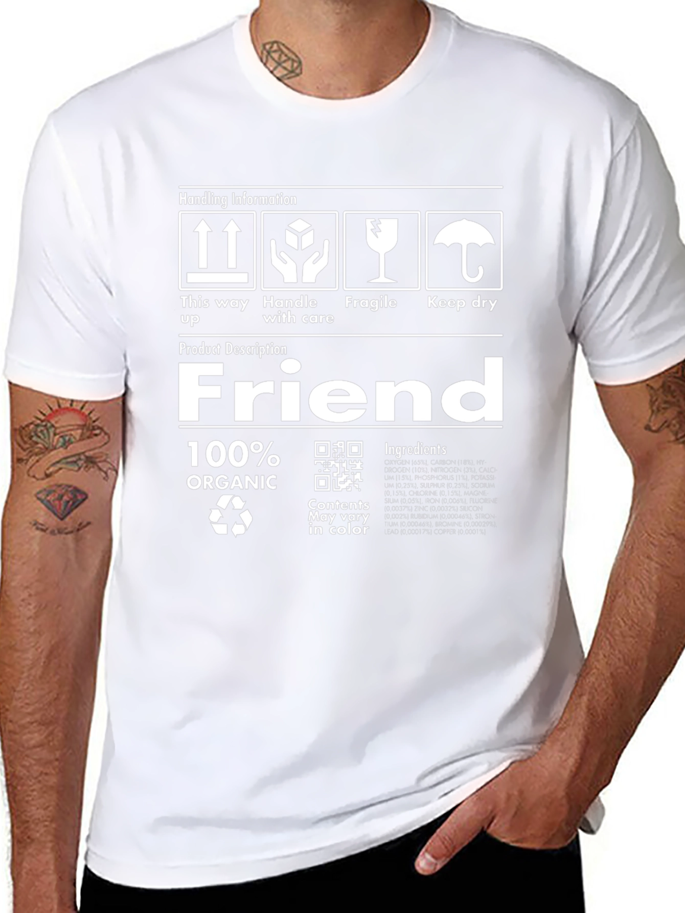 Humorous Friend Organic Cotton Graphic T-Shirt