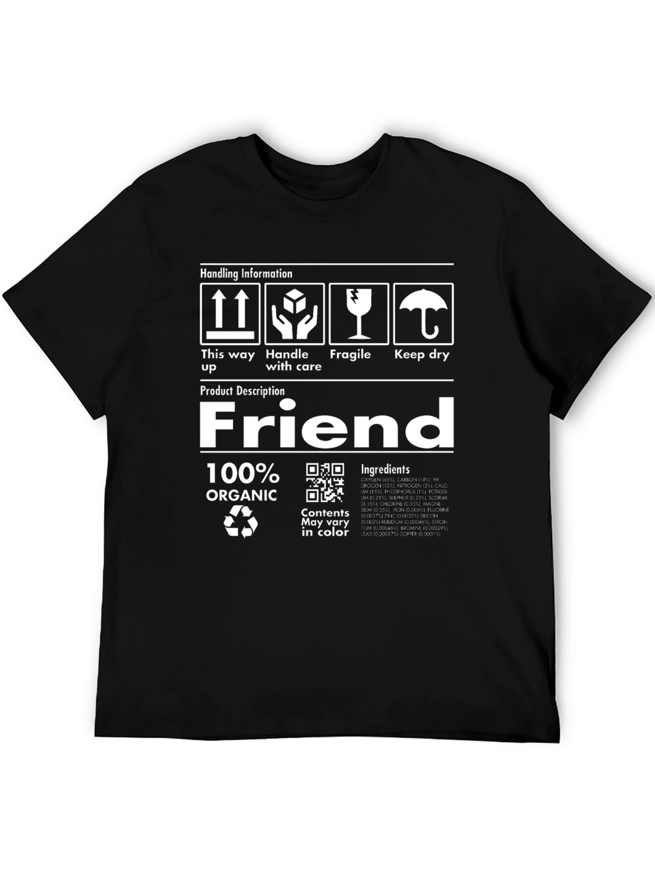 Humorous Friend Organic Cotton Graphic T-Shirt