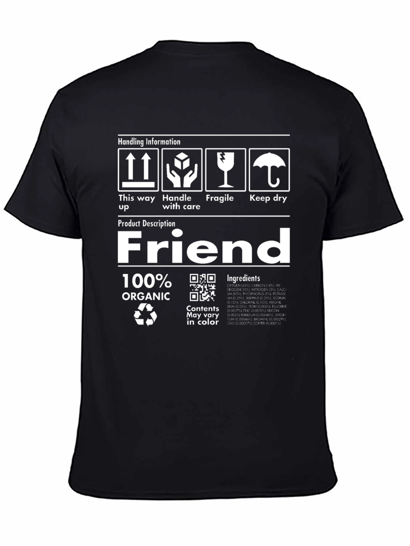 Humorous Friend Organic Cotton Graphic T-Shirt