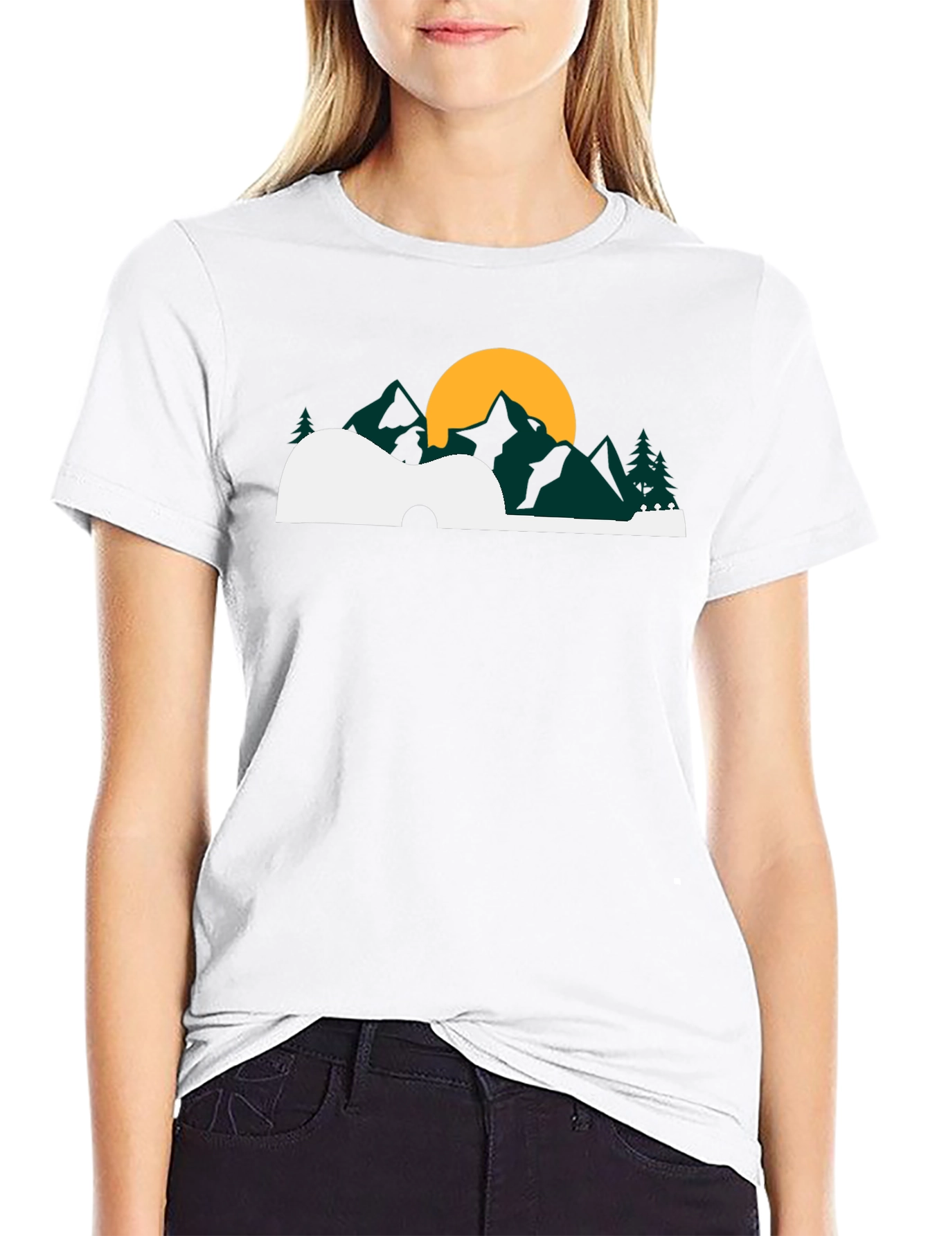 Guitar Landscape Graphic Tee - Black