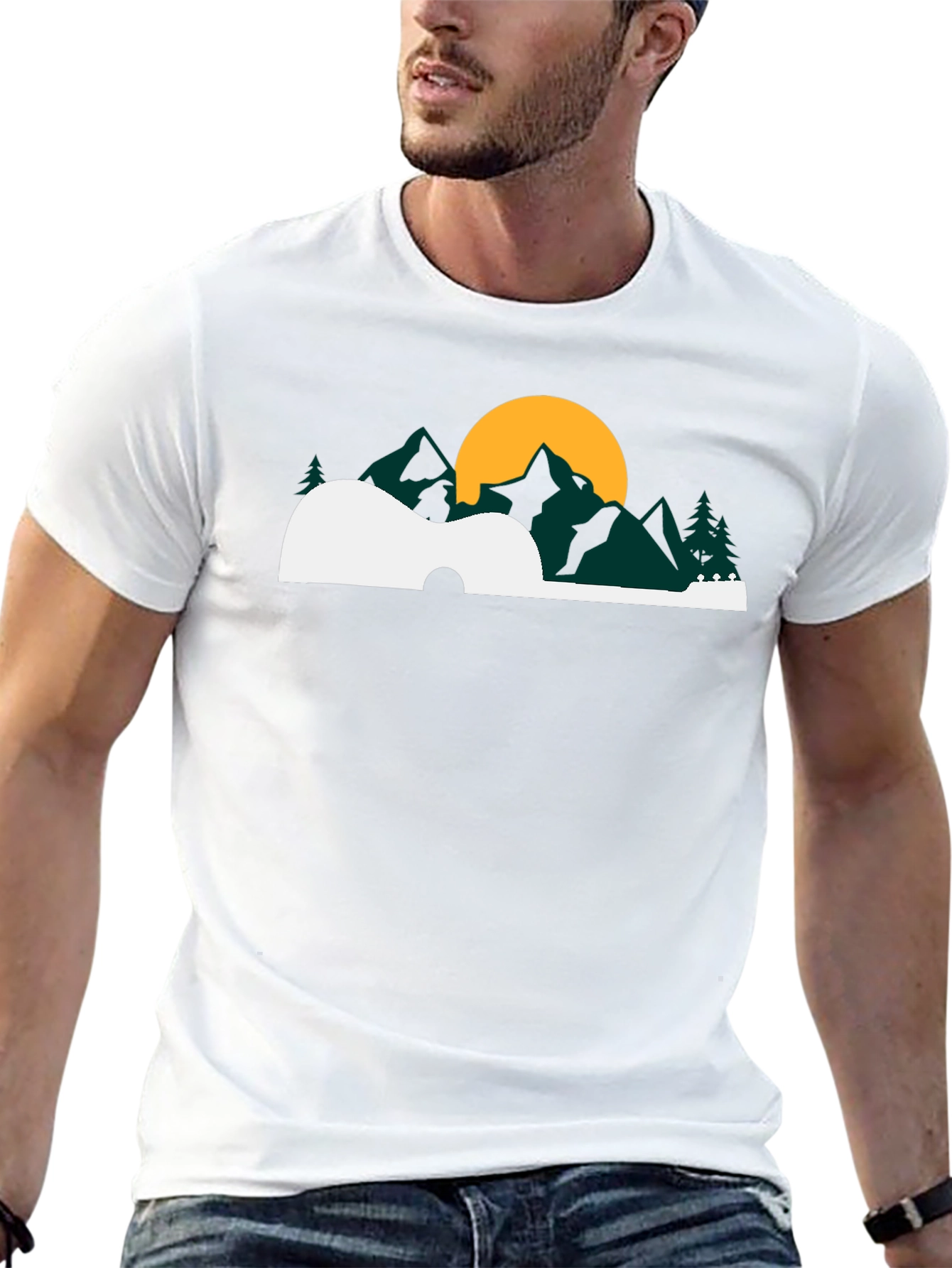 Guitar Landscape Graphic Tee - Black