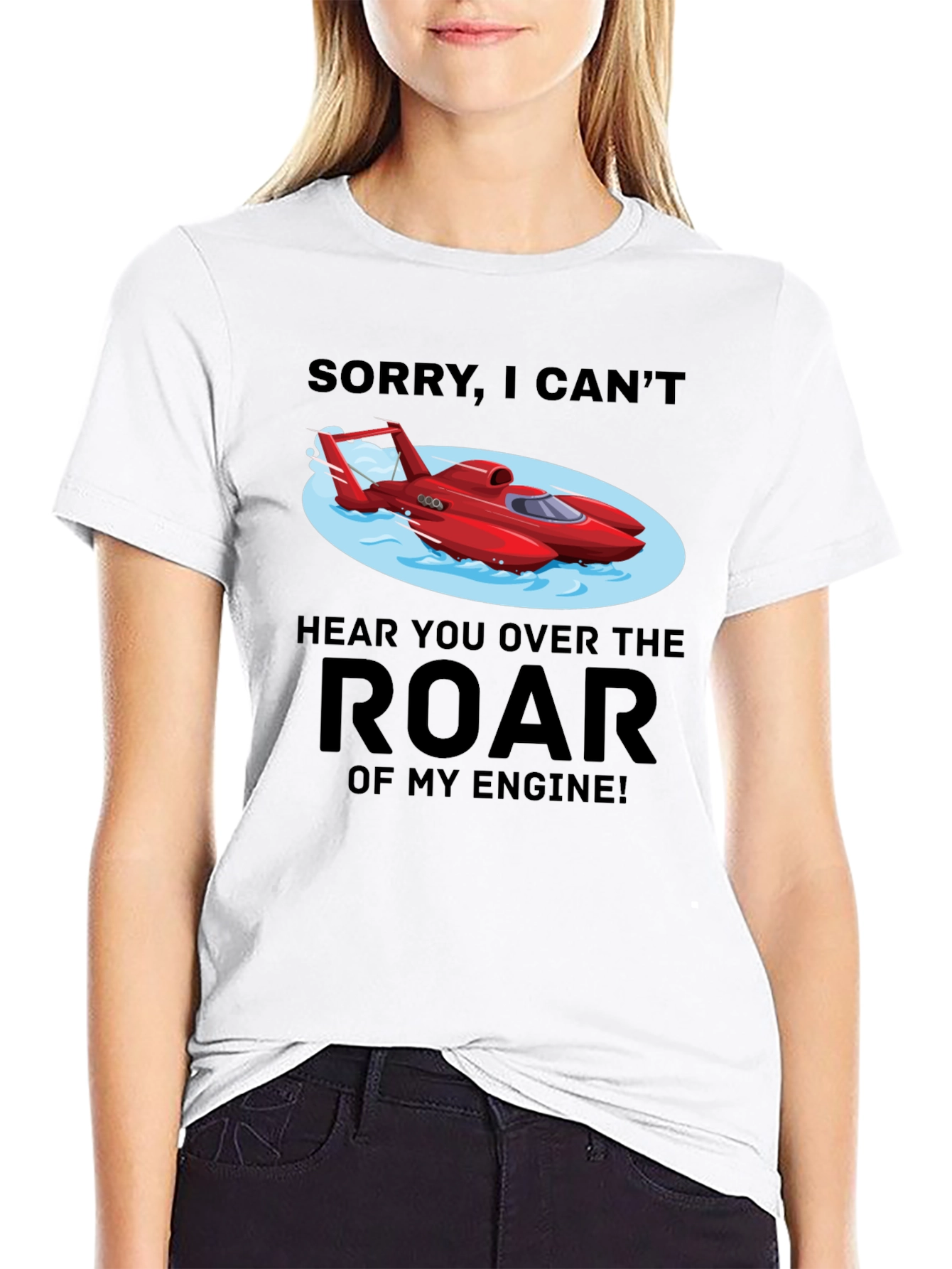 Roar Engine T-Shirt - Boating Humor Tee