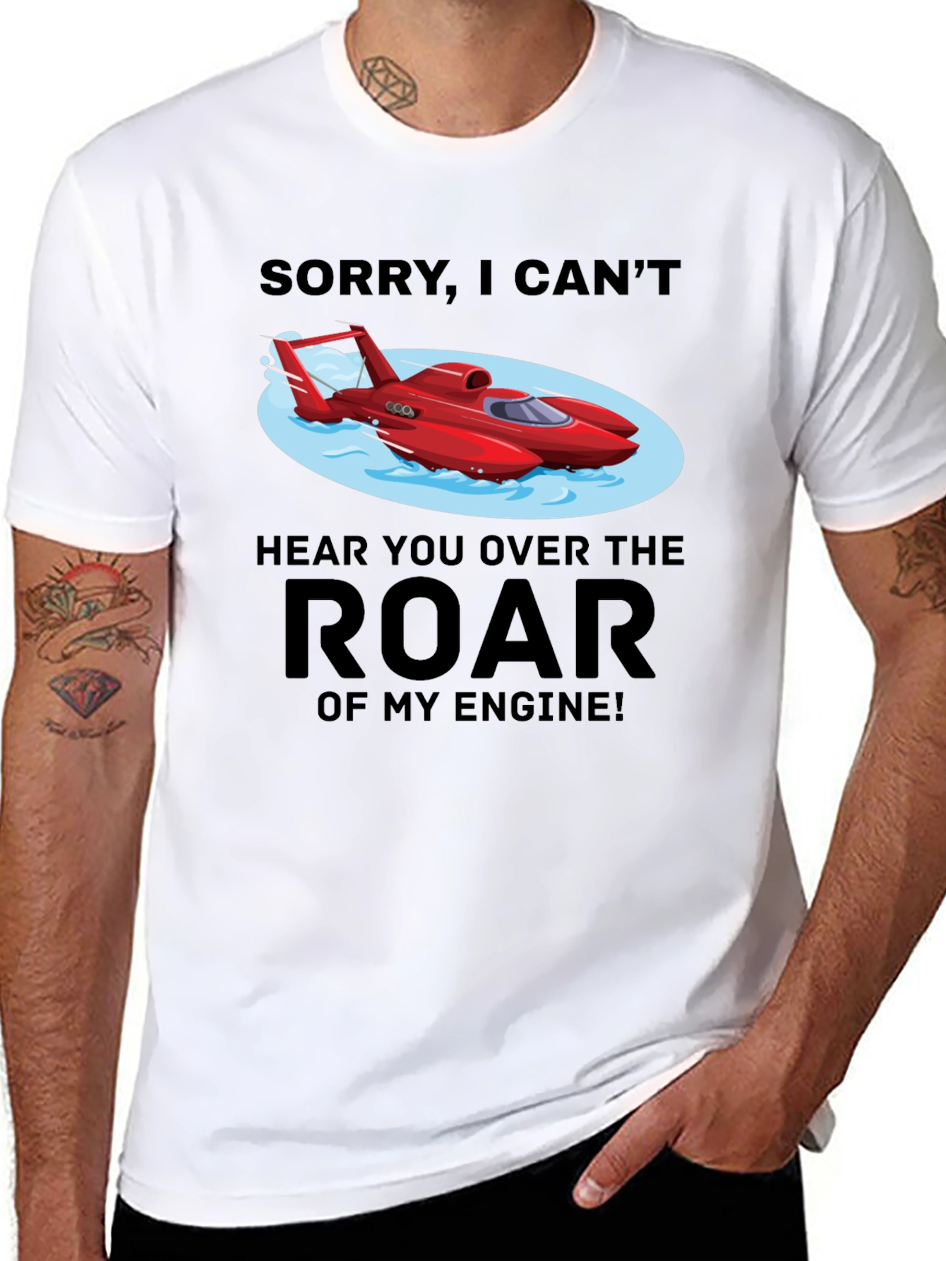 Roar Engine T-Shirt - Boating Humor Tee