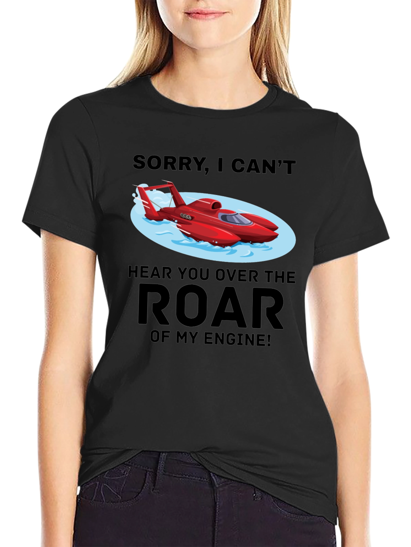 Roar Engine T-Shirt - Boating Humor Tee