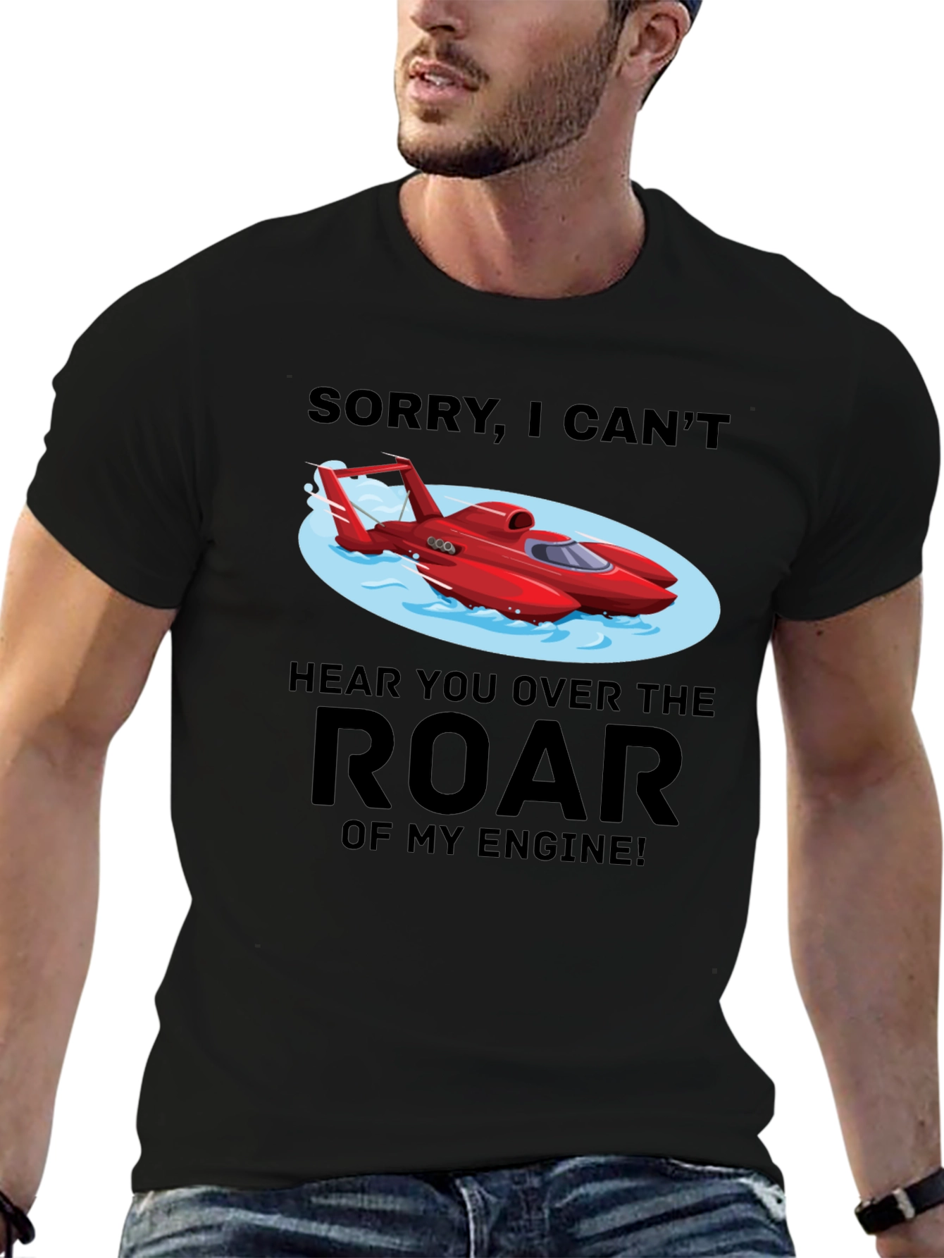 Roar Engine T-Shirt - Boating Humor Tee