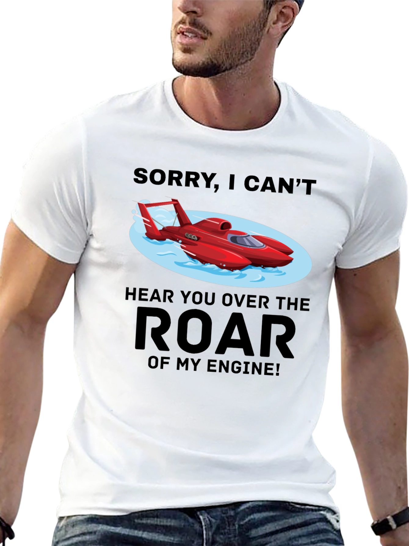 Roar Engine T-Shirt - Boating Humor Tee