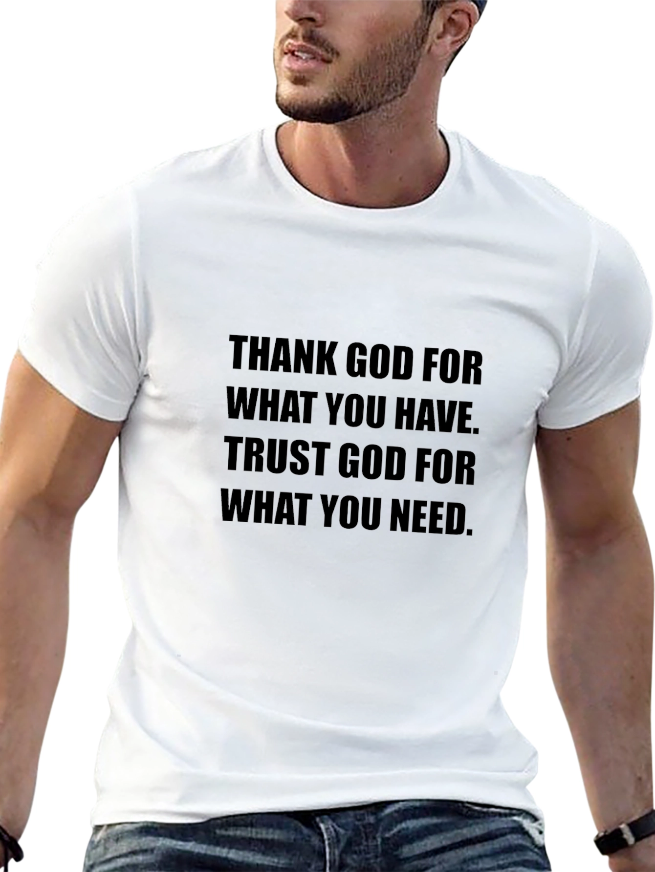 Faith-Based Graphic Tee - Thank God Quote