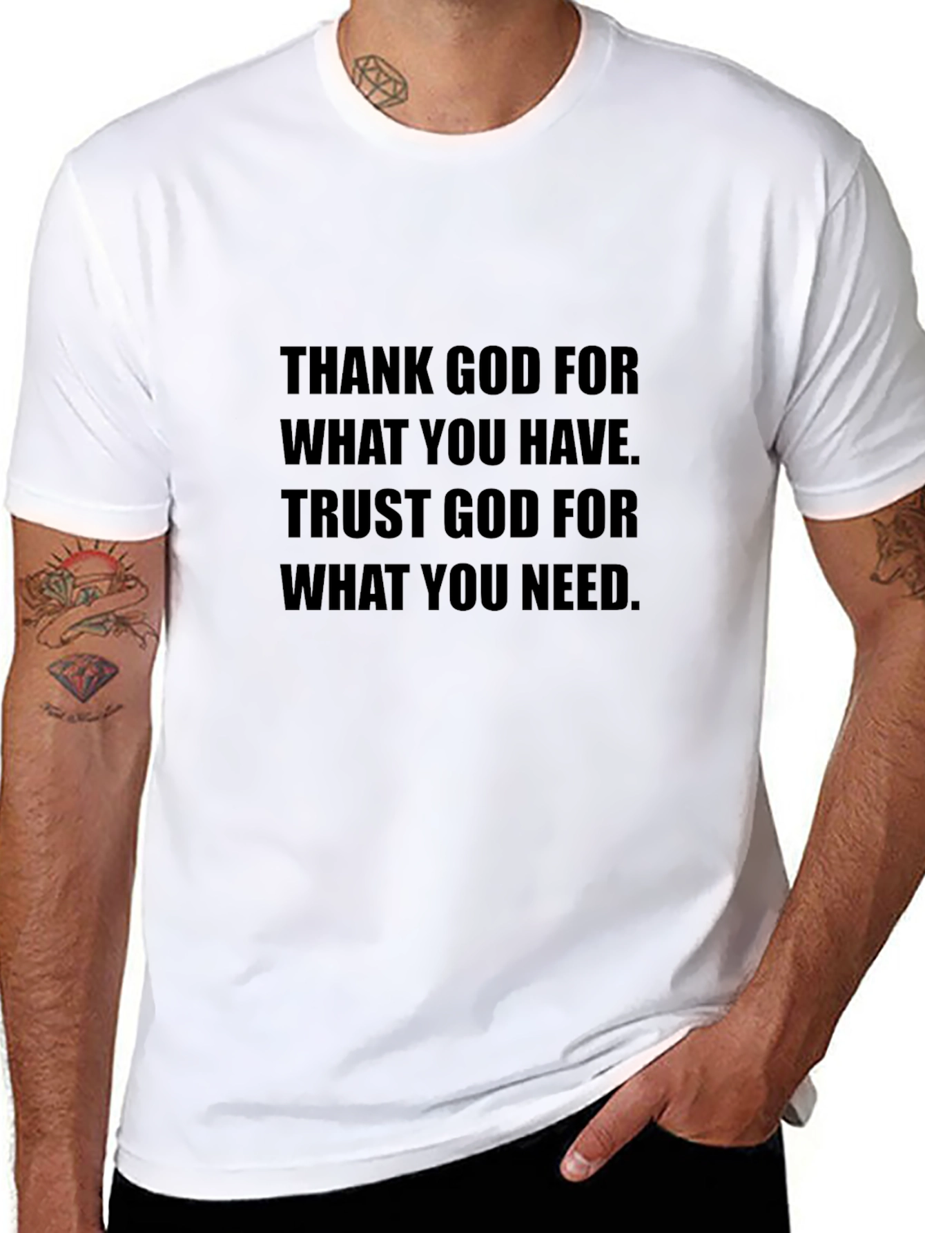 Faith-Based Graphic Tee - Thank God Quote