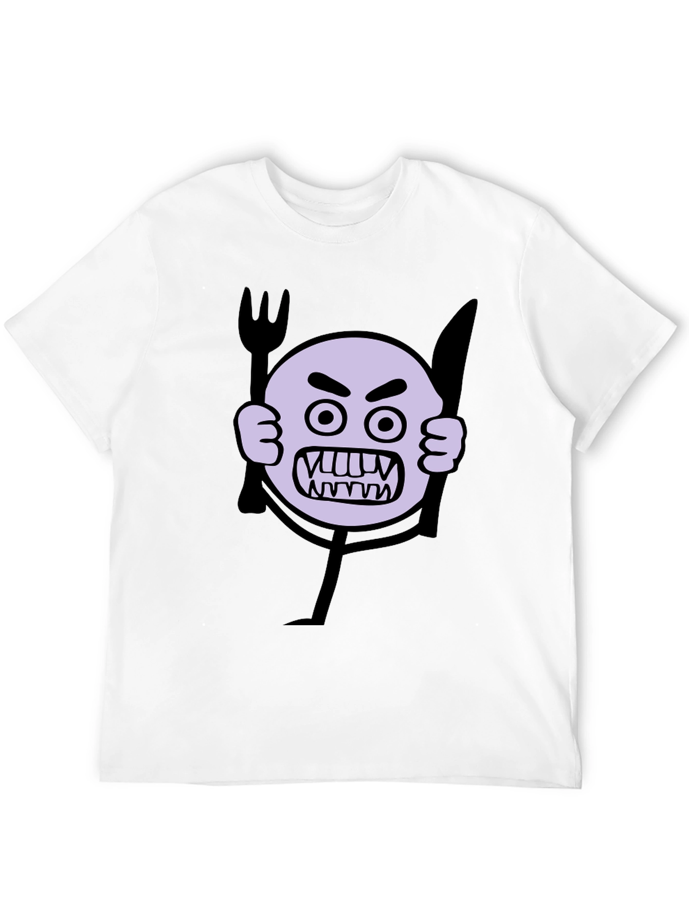 Angry Emoji Graphic Print Black T-Shirt