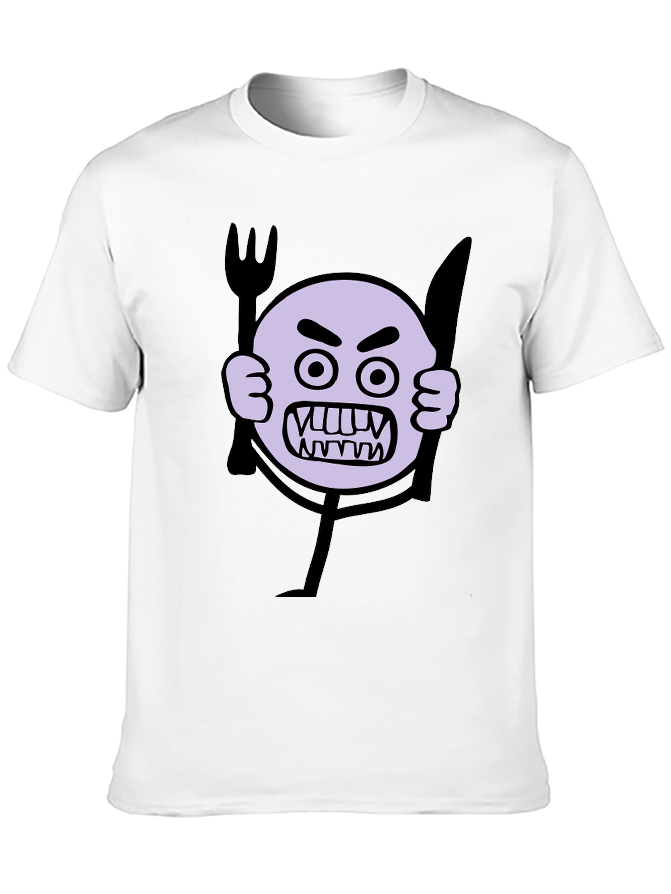 Angry Emoji Graphic Print Black T-Shirt