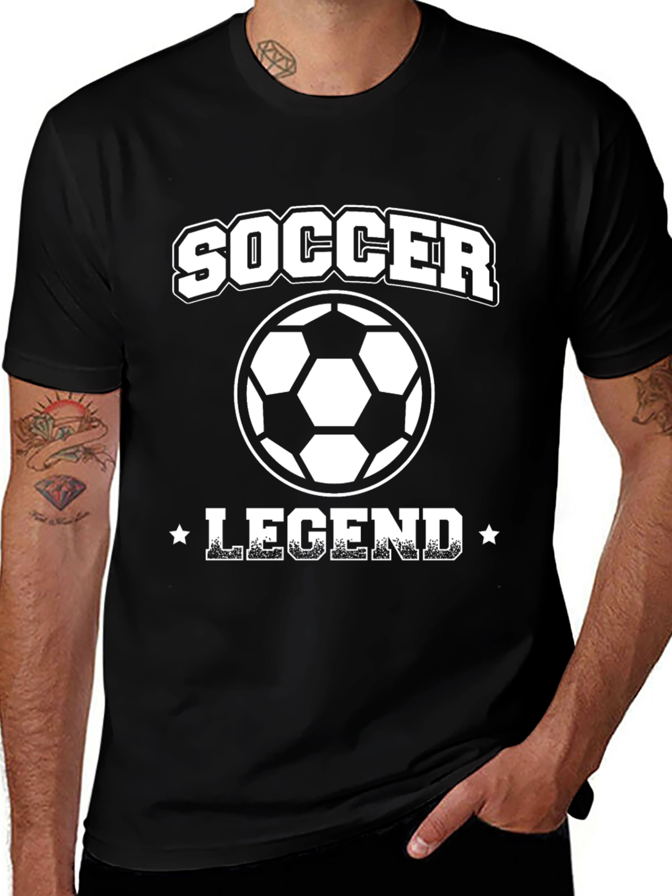 Soccer Legend Black Graphic Tee