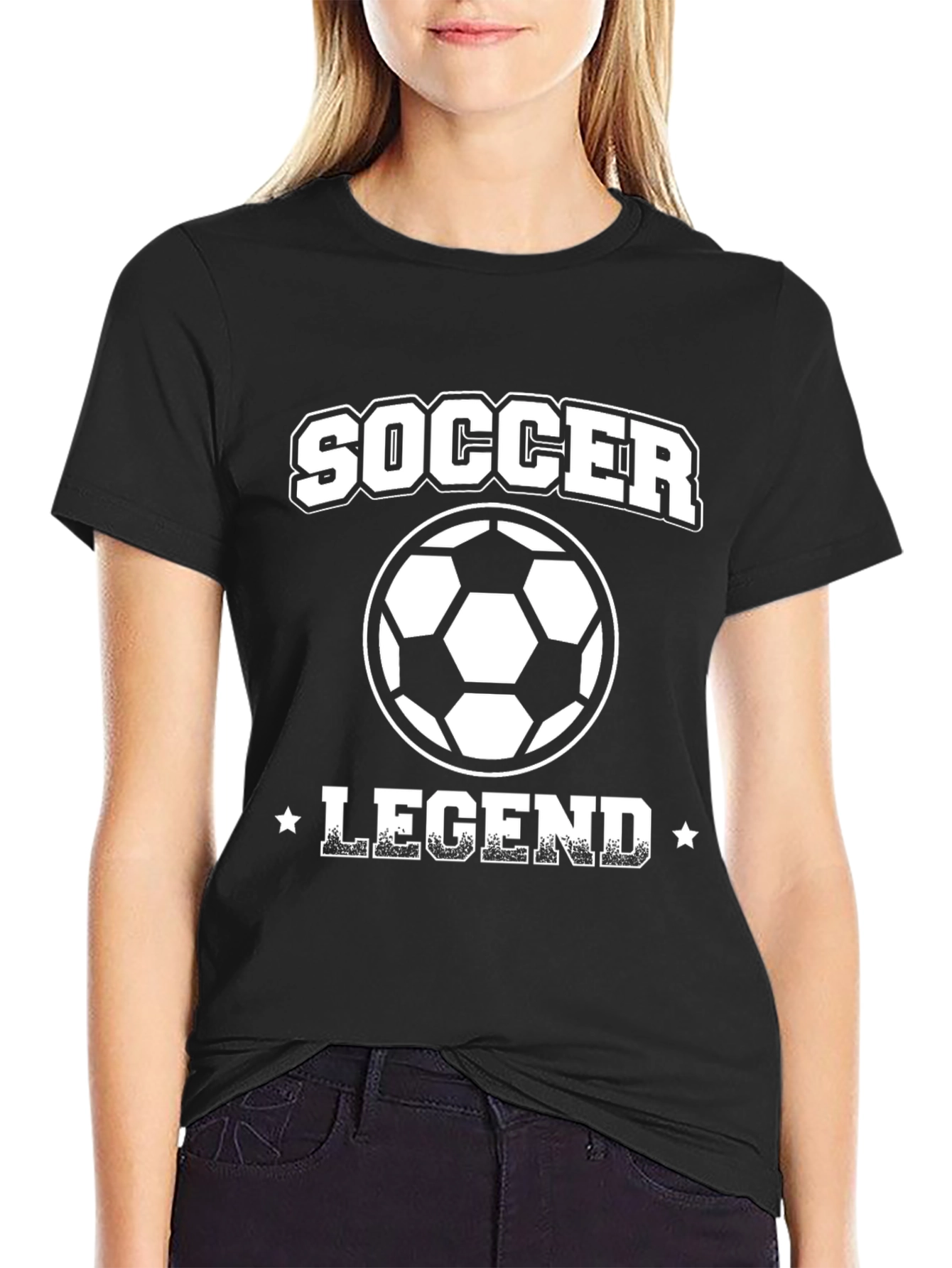 Soccer Legend Black Graphic Tee