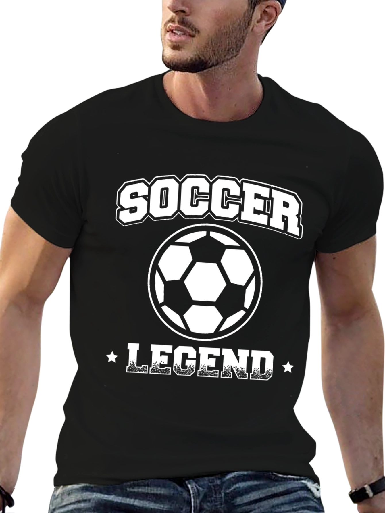 Soccer Legend Black Graphic Tee