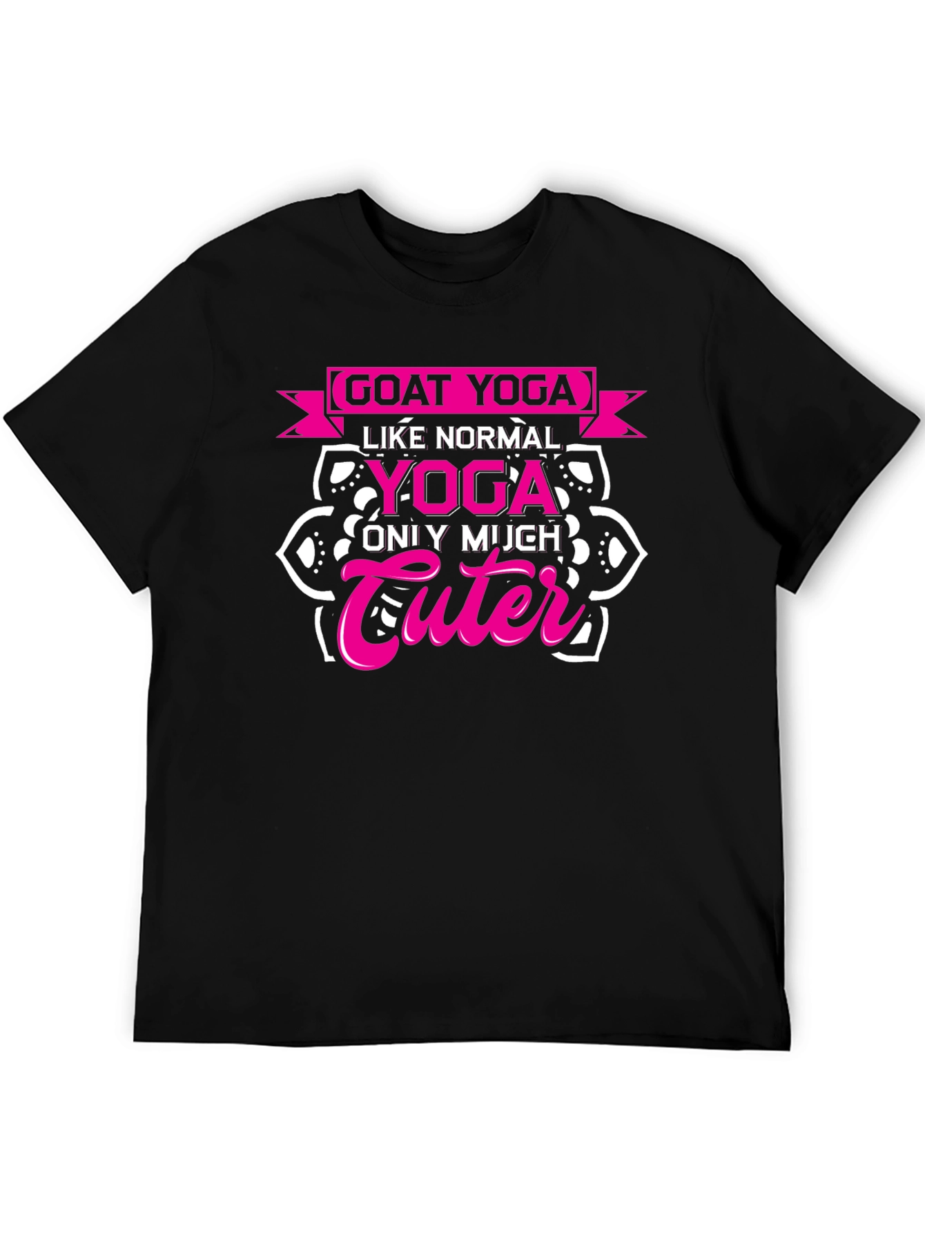 Goat Yoga Cute T-Shirt - Black Funny Yoga Tee
