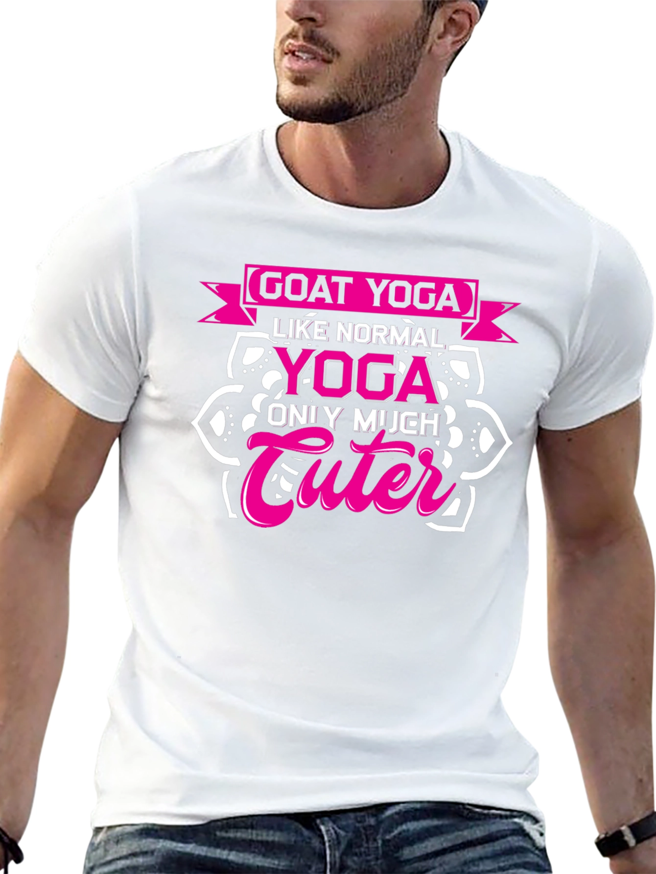 Goat Yoga Cute T-Shirt - Black Funny Yoga Tee