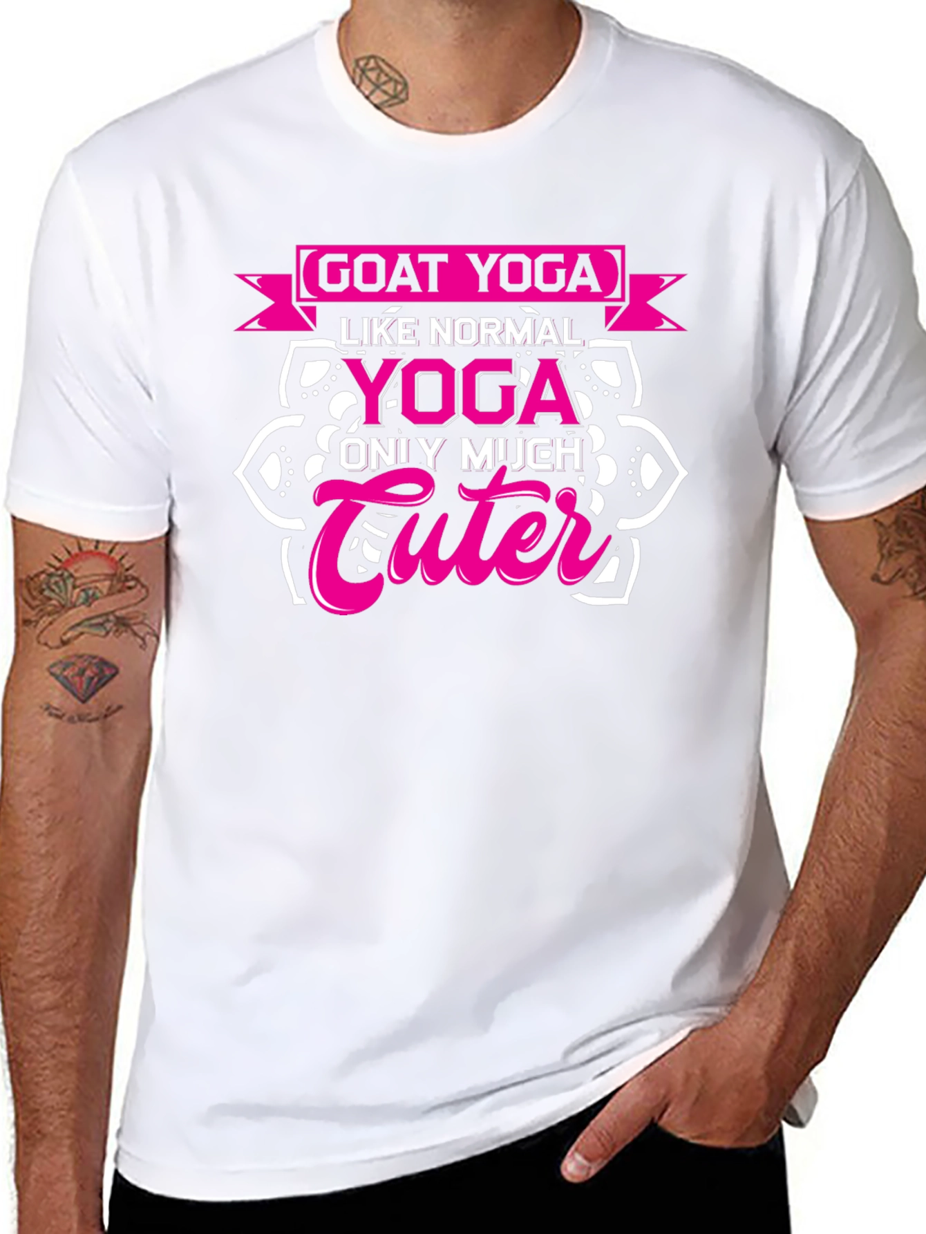 Goat Yoga Cute T-Shirt - Black Funny Yoga Tee