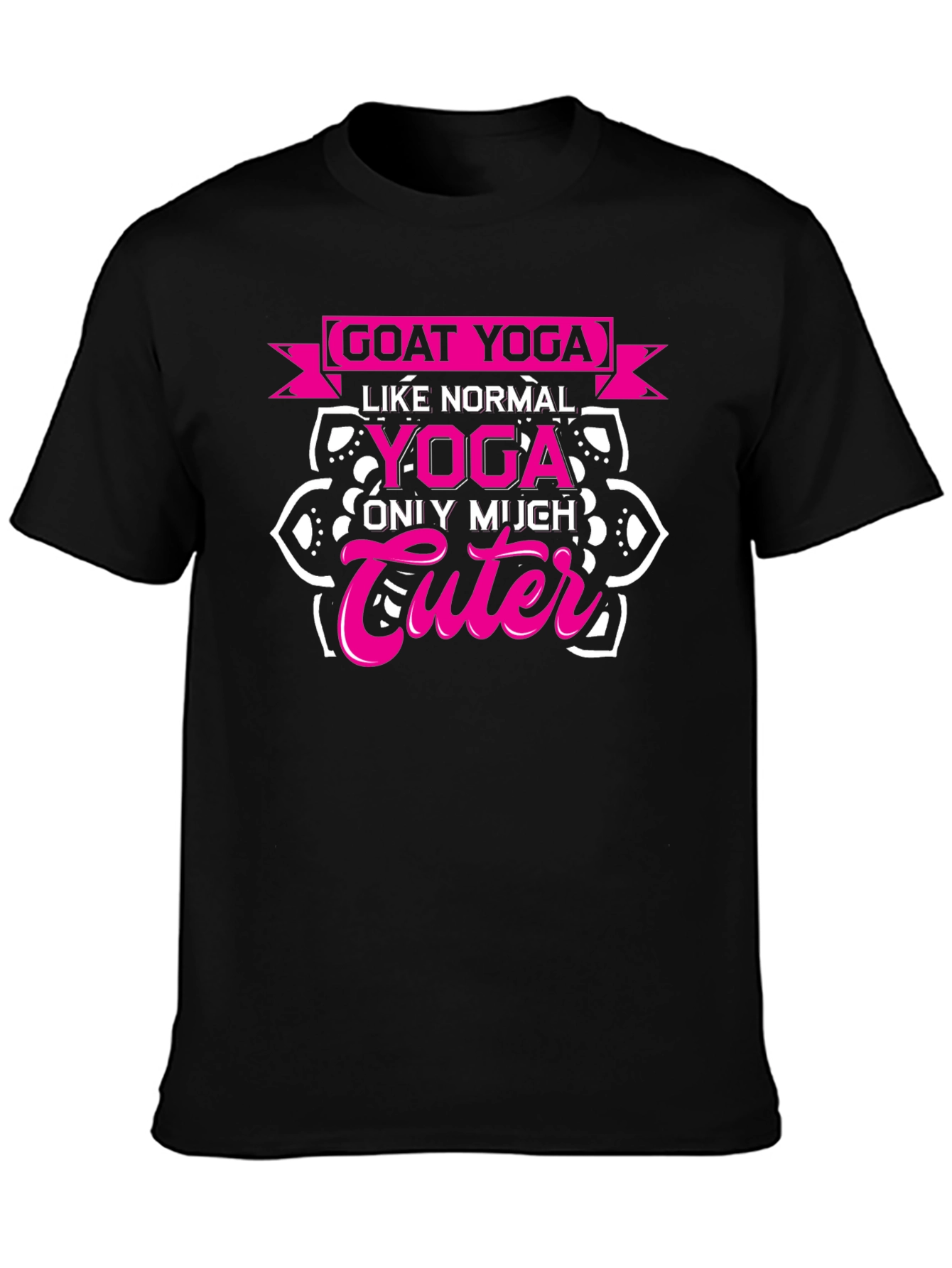 Goat Yoga Cute T-Shirt - Black Funny Yoga Tee