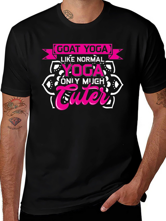 Goat Yoga Cute T-Shirt - Black Funny Yoga Tee
