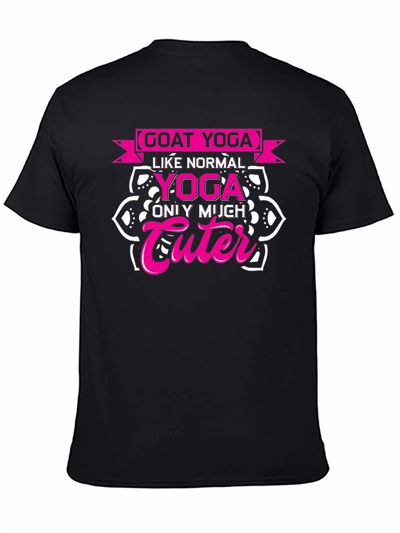 Goat Yoga Cute T-Shirt - Black Funny Yoga Tee