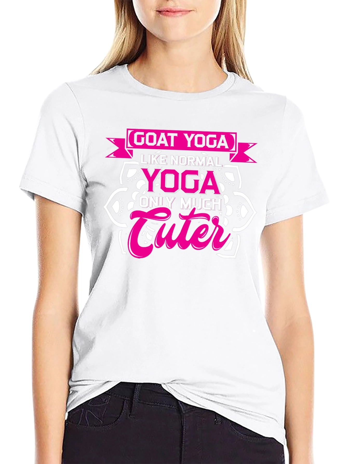 Goat Yoga Cute T-Shirt - Black Funny Yoga Tee