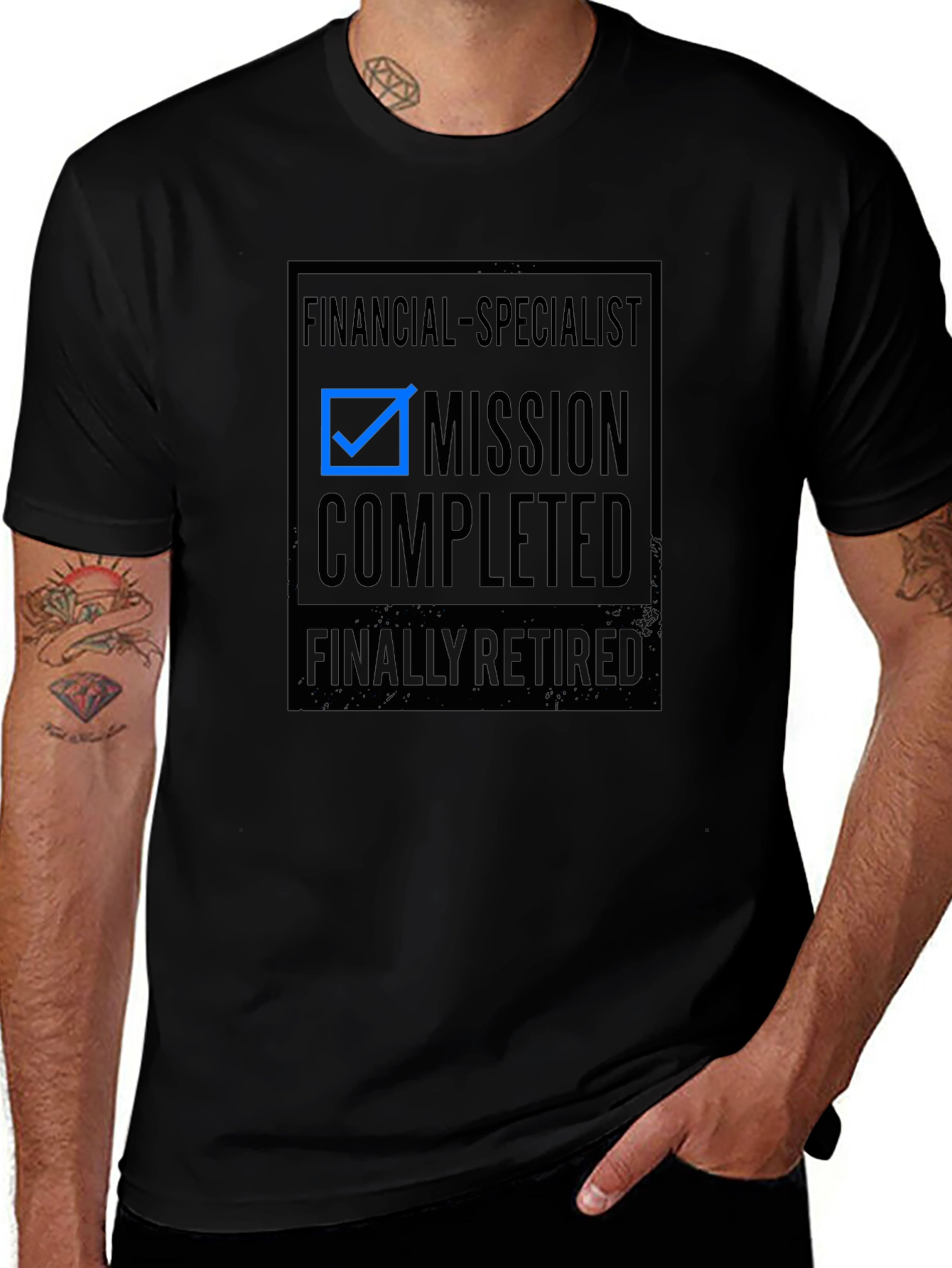 Financial Specialist Mission Completed Retired Graphic Tee