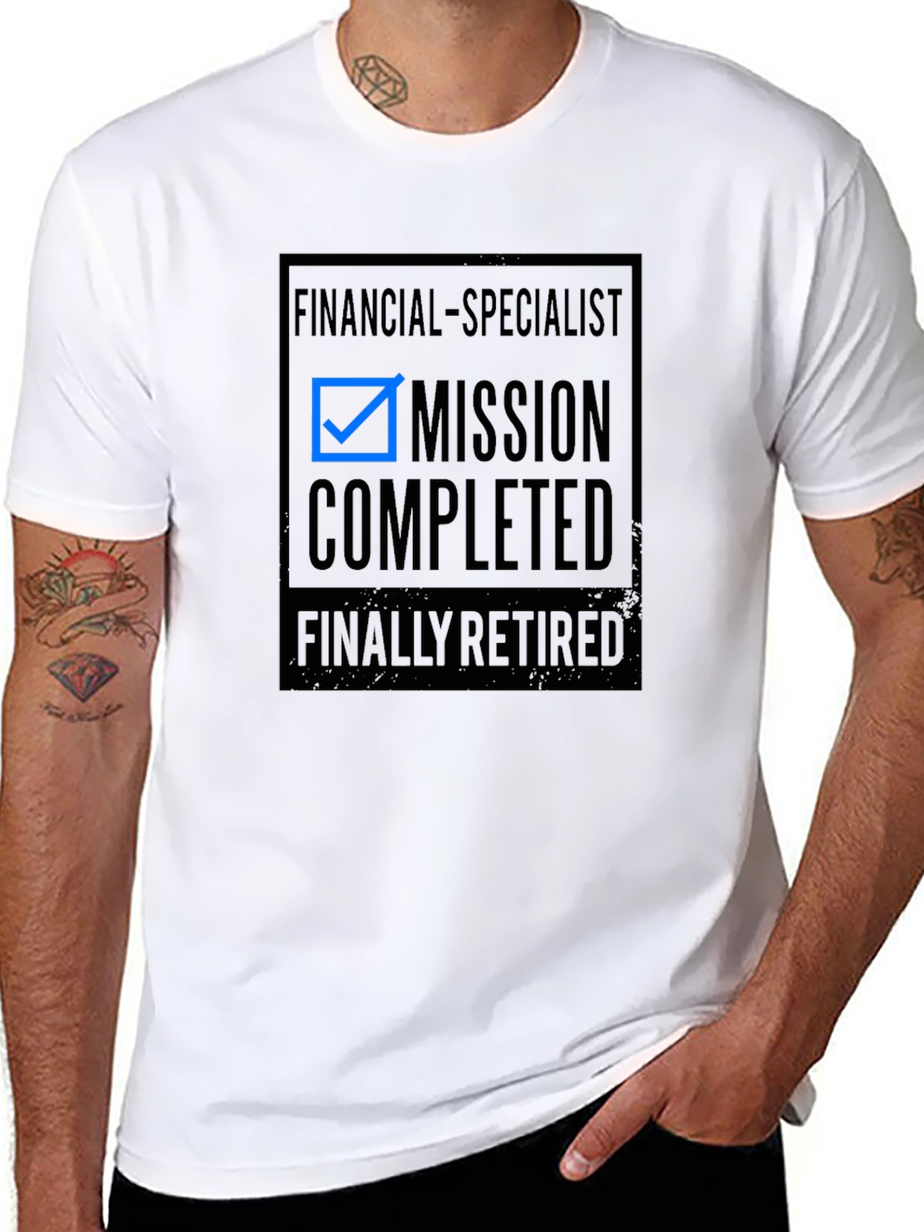 Financial Specialist Mission Completed Retired Graphic Tee
