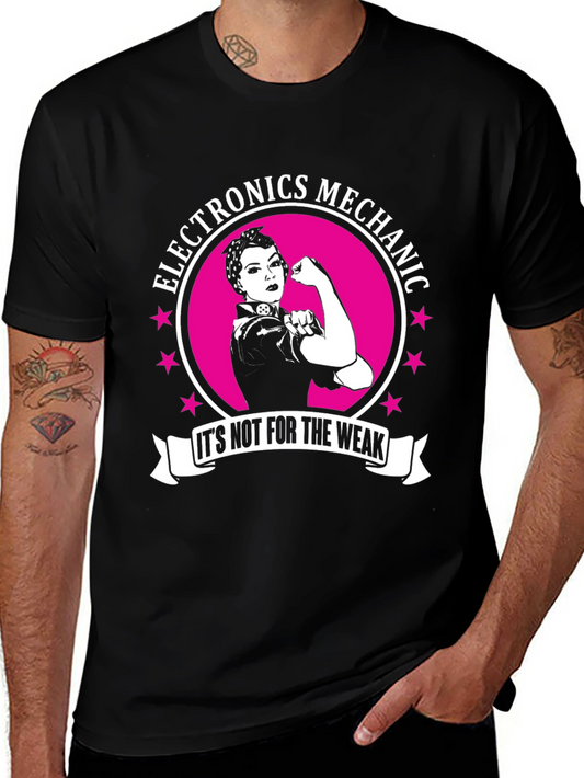 Electronics Mechanic T-Shirt - Strong Woman Design