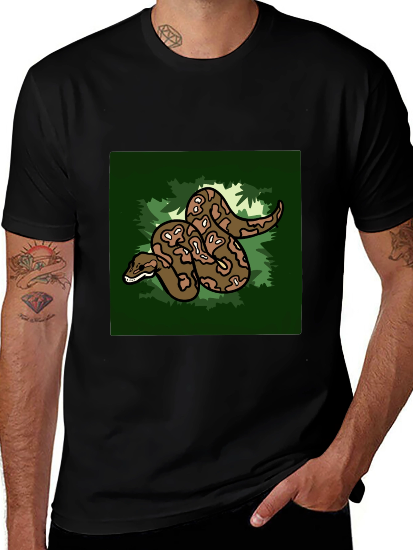 Snake Graphic Tee - Reptile Lovers T-Shirt