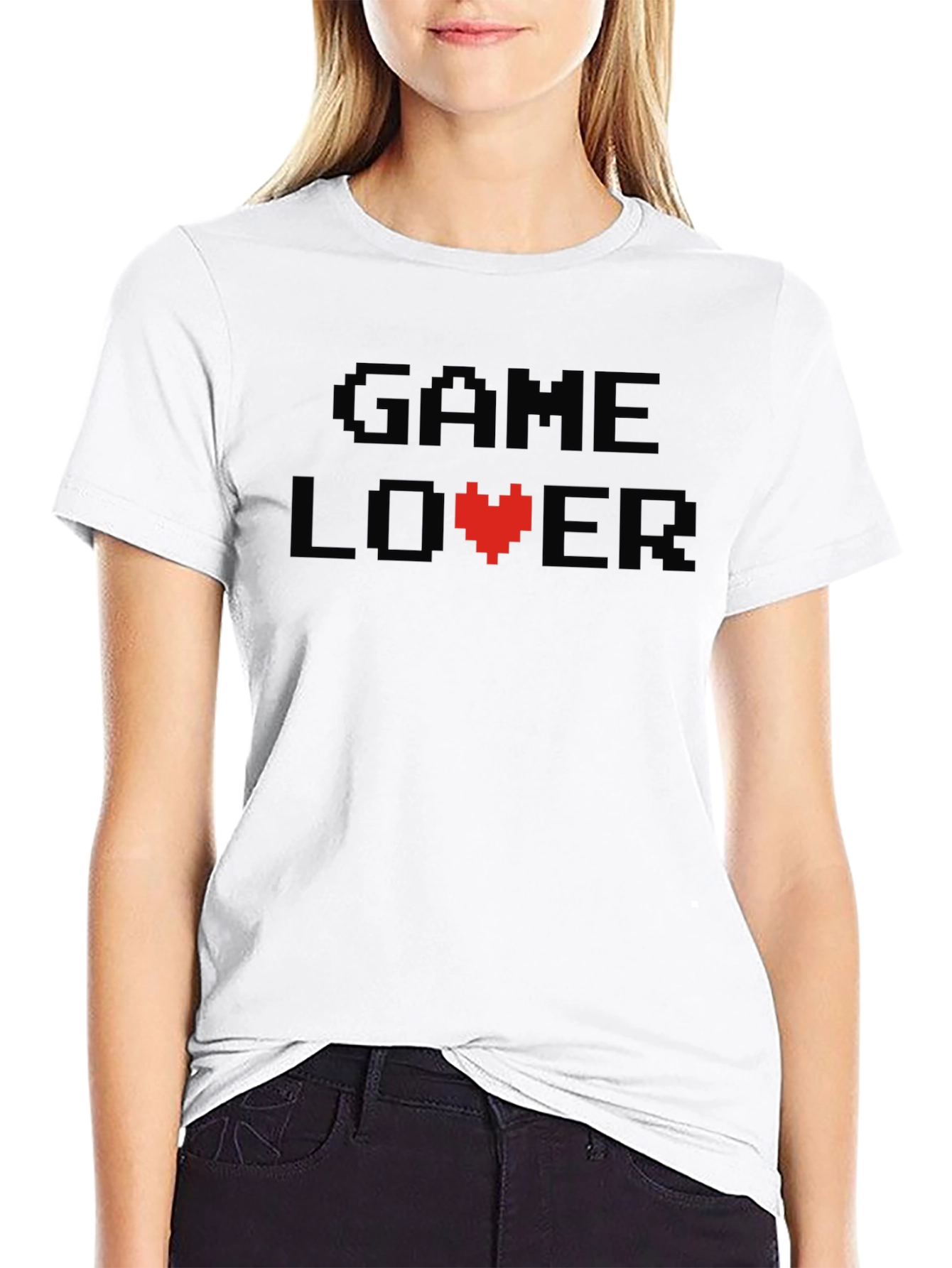 Game Lover Pixel Heart T-Shirt - Gamer Style Tee