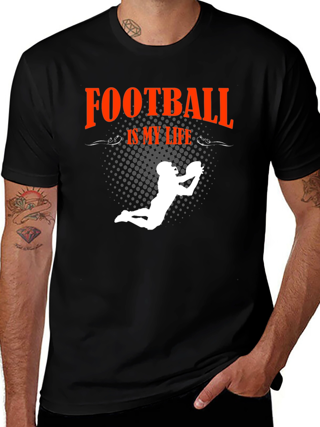Football Is My Life T-Shirt - Black