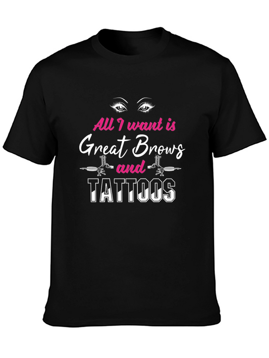 Great Brows and Tattoos Graphic Tee