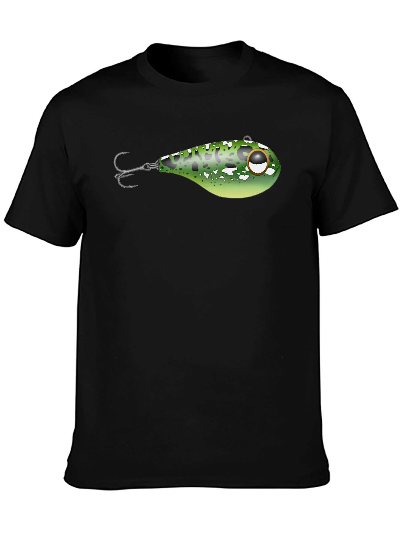 Fishing Lure Graphic Black T-Shirt
