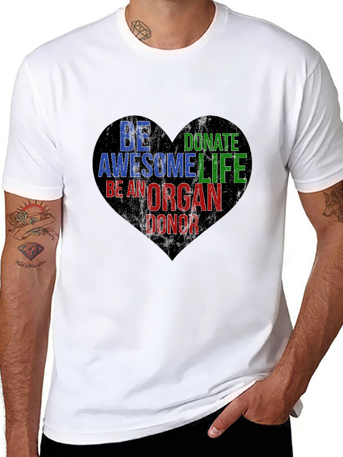 Be An Organ Donor Heart Graphic T-Shirt
