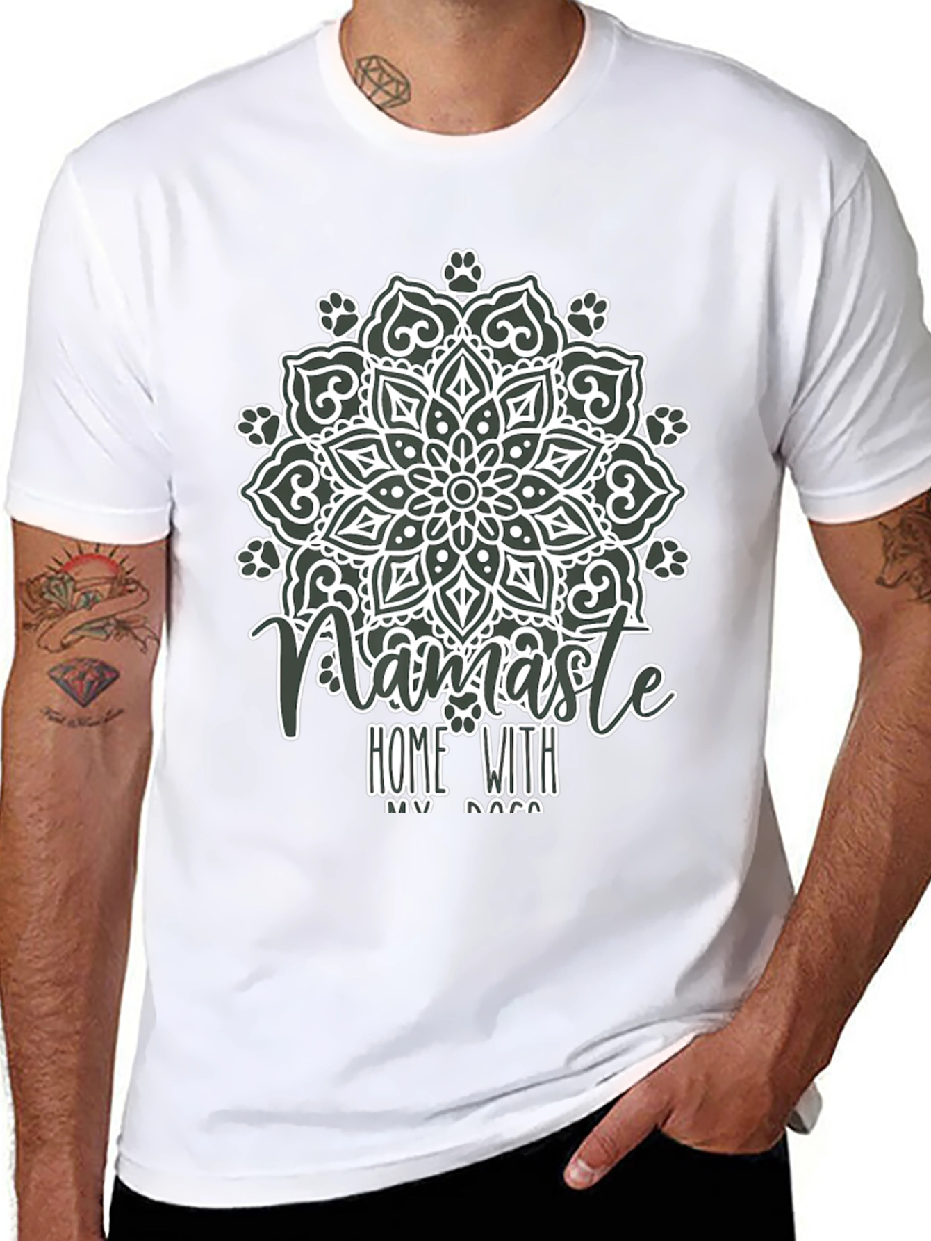 Namaste Home With My Dog T-Shirt