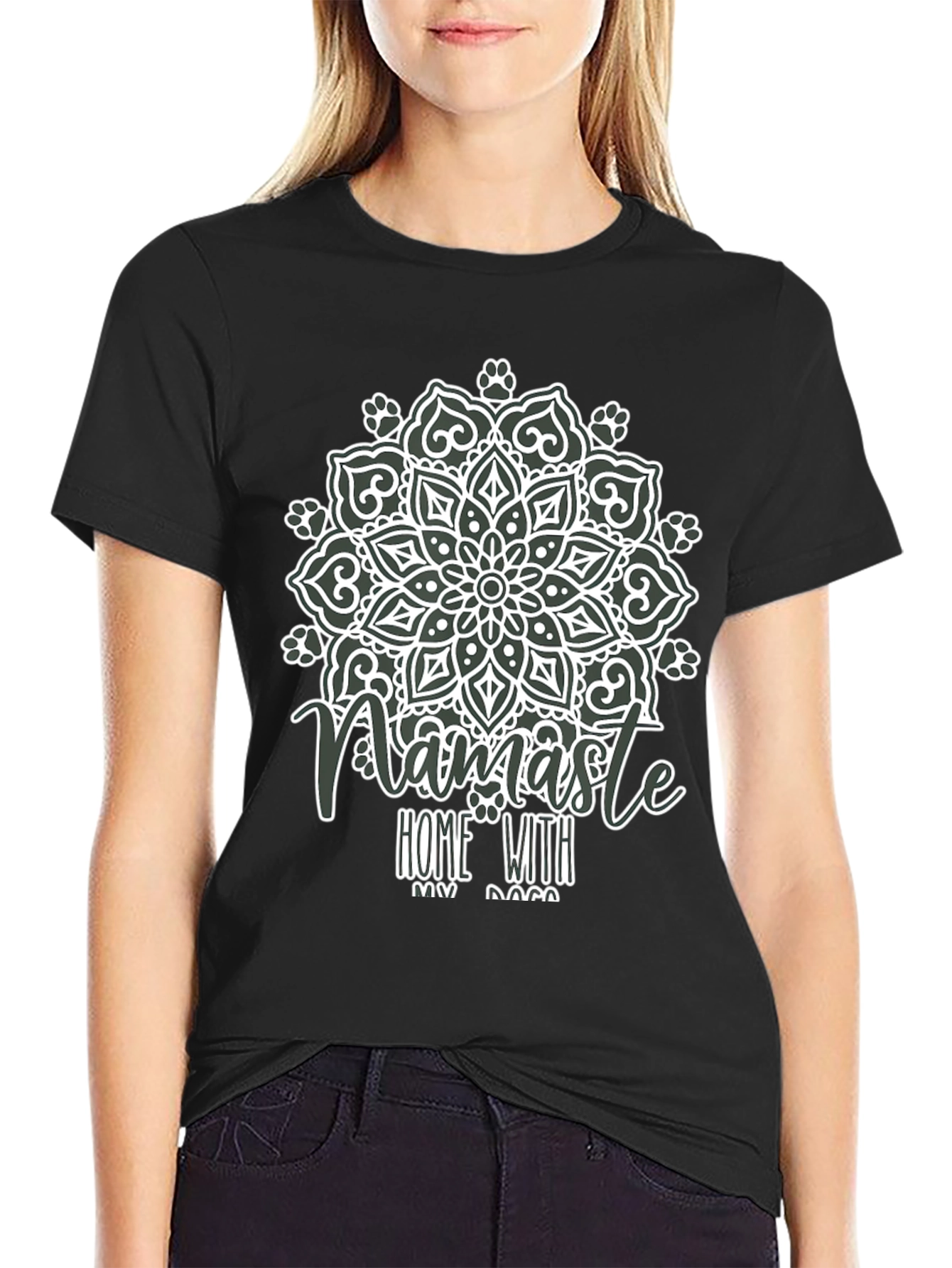 Namaste Home With My Dog T-Shirt