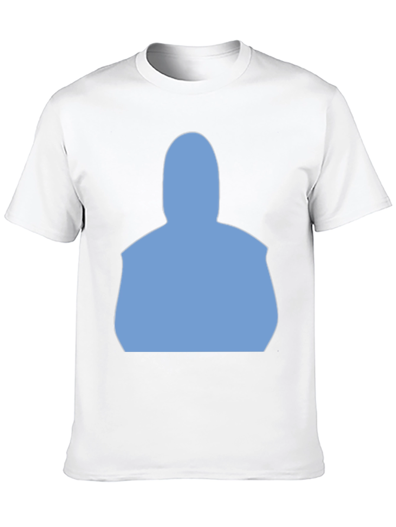 Modern Black T-Shirt with Light Blue Silhouette