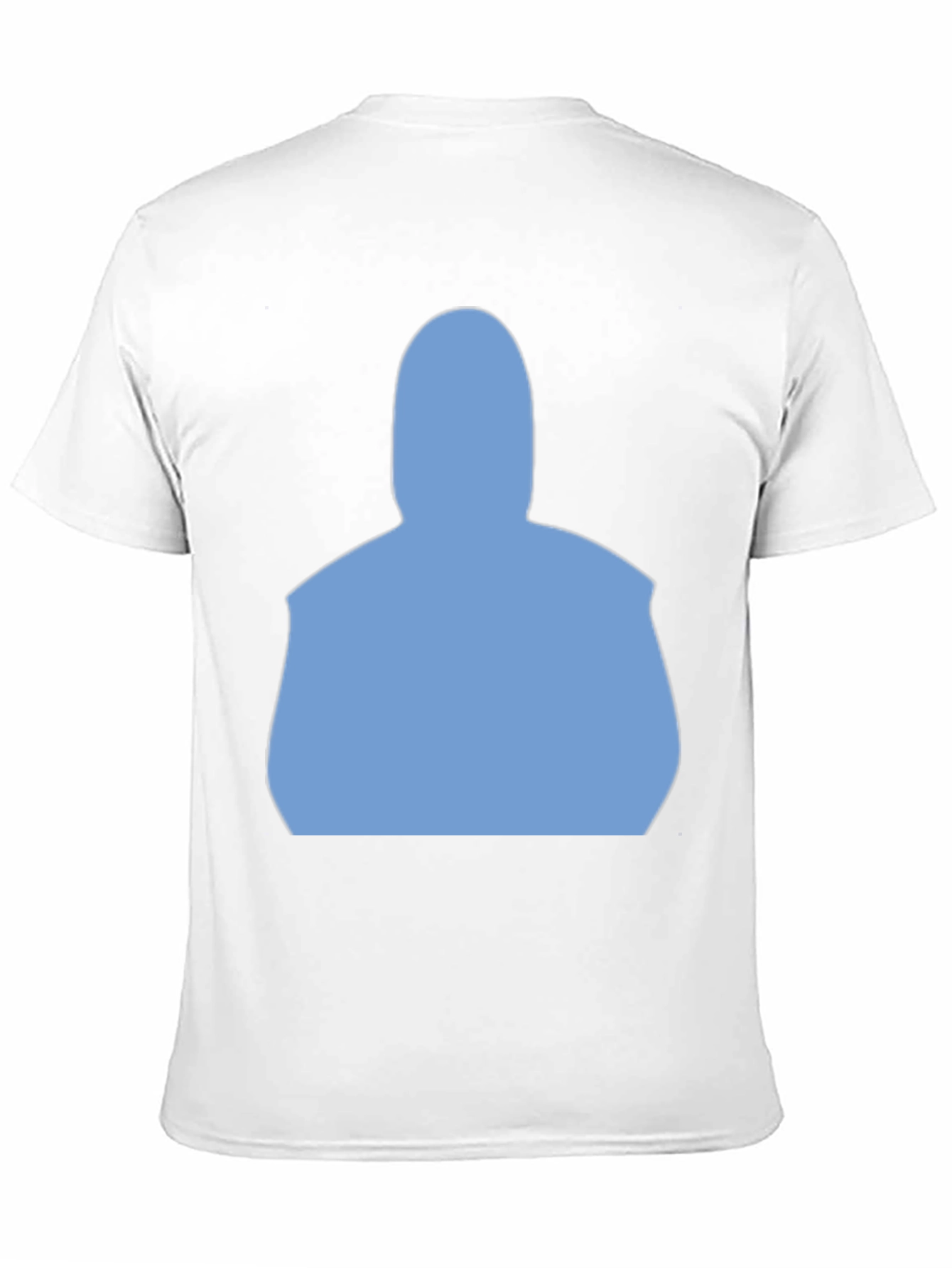 Modern Black T-Shirt with Light Blue Silhouette