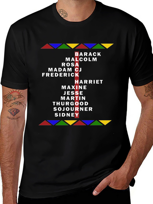 Black History Names T-Shirt - Stylish and Comfortable