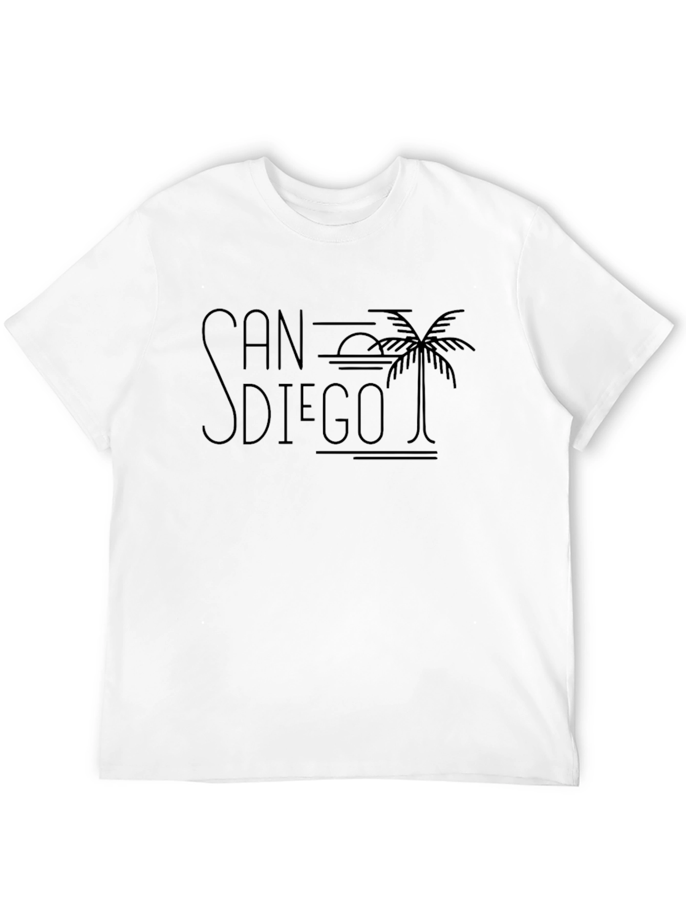 San Diego Palm Tree Graphic Tee - Black