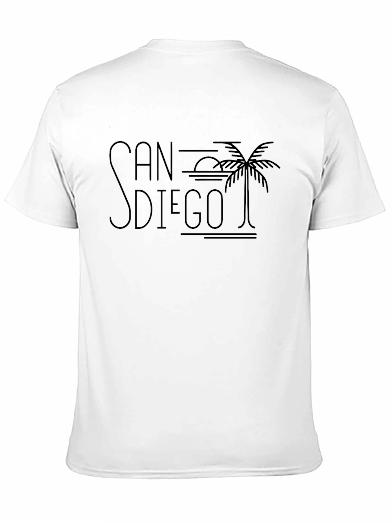 San Diego Palm Tree Graphic Tee - Black