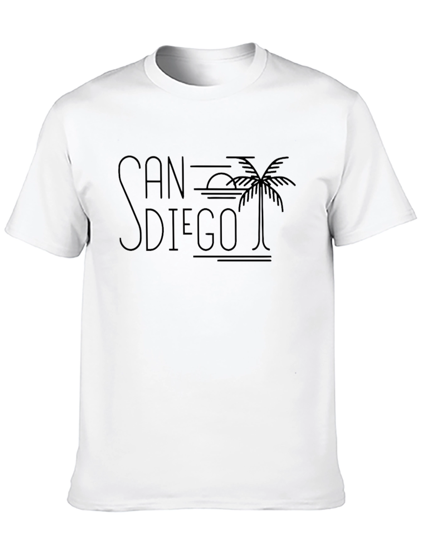 San Diego Palm Tree Graphic Tee - Black